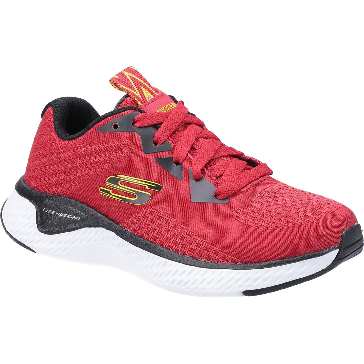 Skechers Junior Boys Solar Fuse Kryzik Lace Up Trainer Red