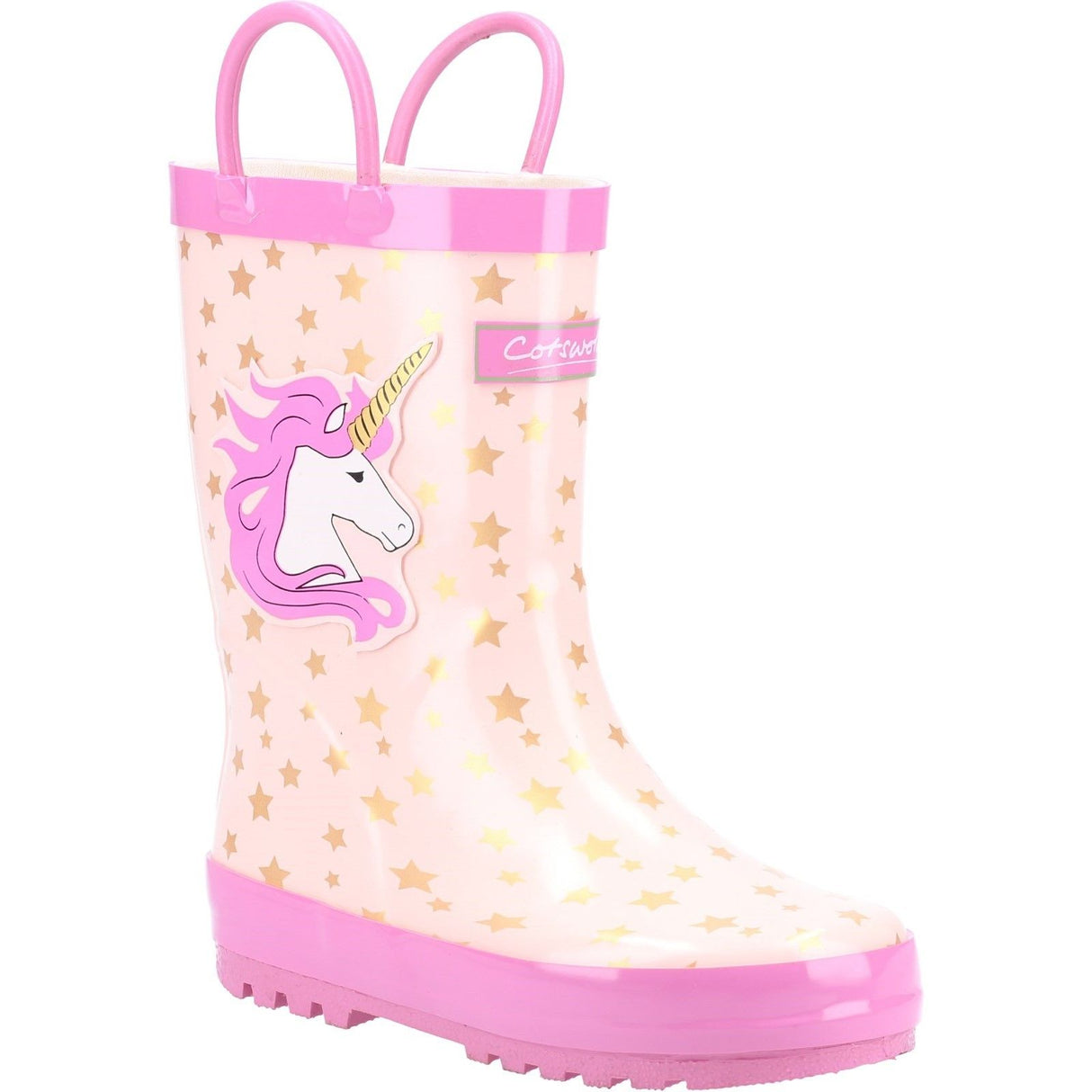 Cotswold Junior Kids Puddle Waterproof Pull On Boot Unicorn