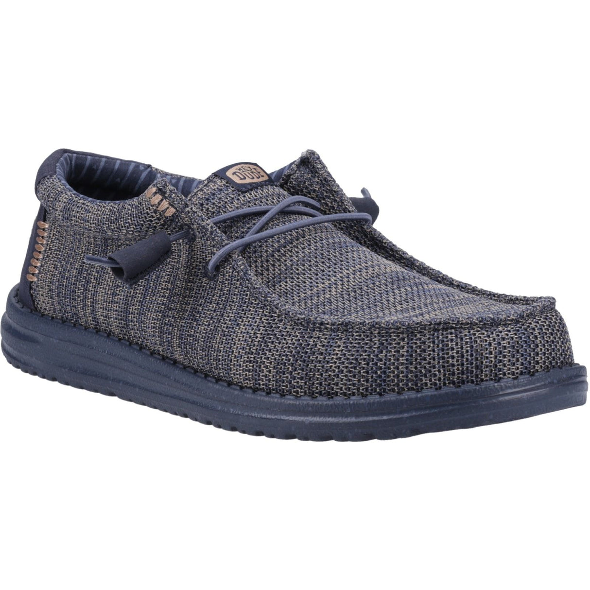HEYDUDE Mens Wally Stretch Mesh Shoes Navy Blazer
