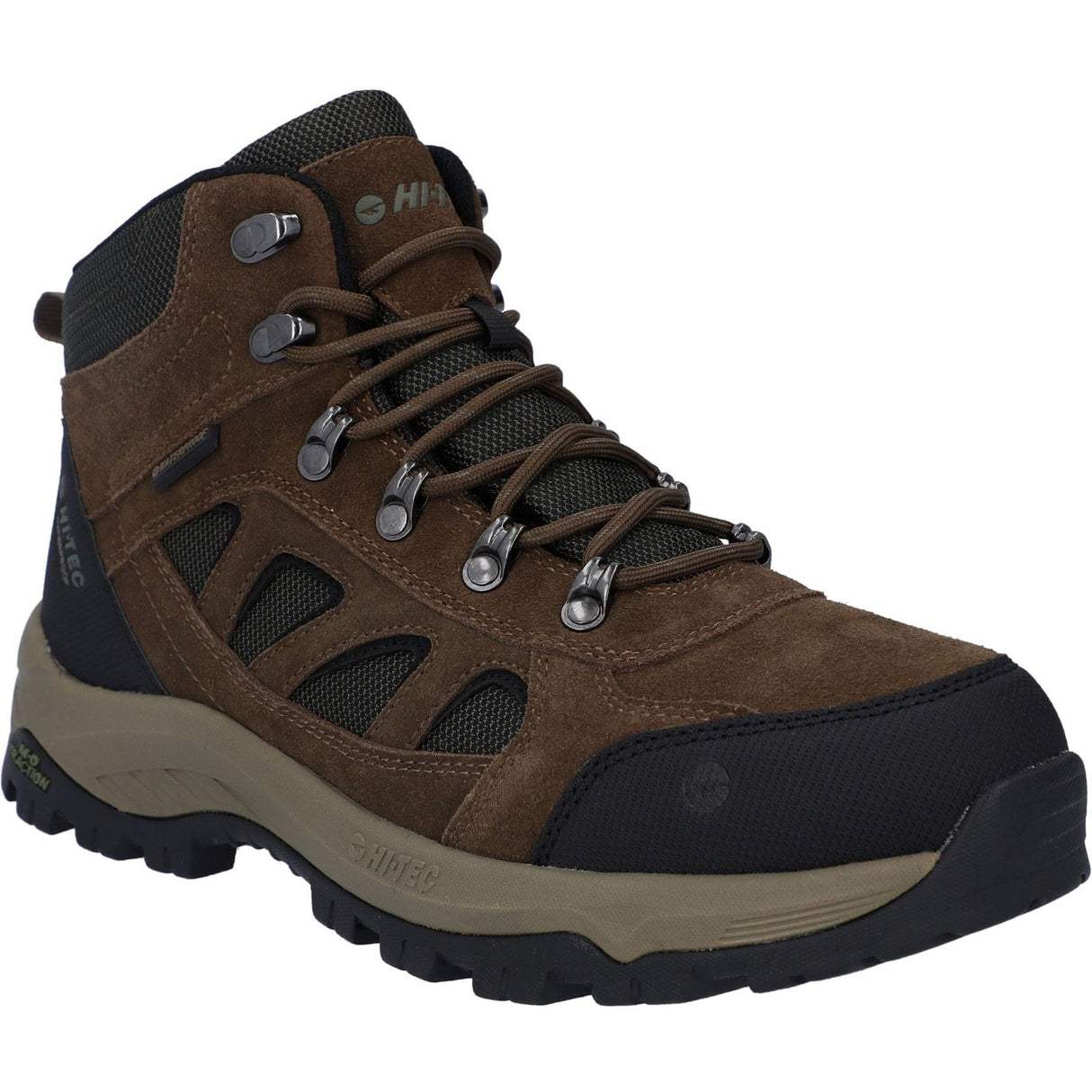 Hi-Tec Mens Bandera Expedition Mid Wide Boots Smokey Brown/Khaki