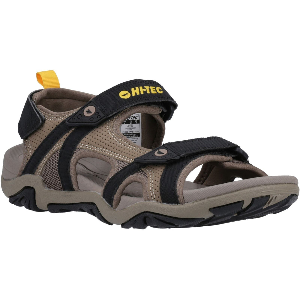 Hi-Tec Mens Crater Sandal Dark Taupe/Light Taupe