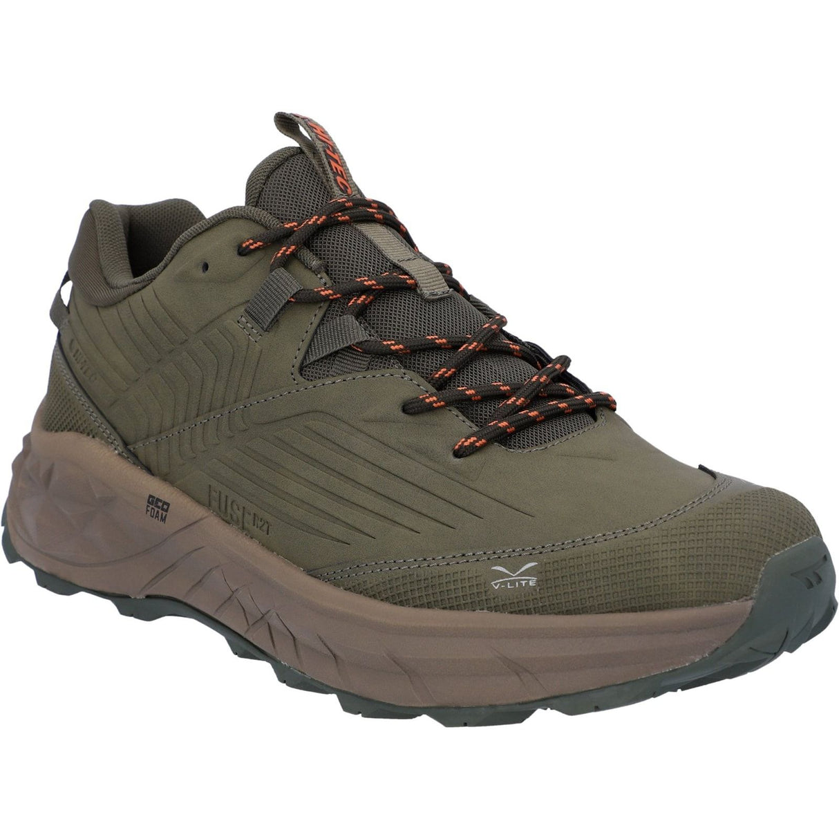 Hi-Tec Mens Fuse Trek Hiking Shoes Light Olive