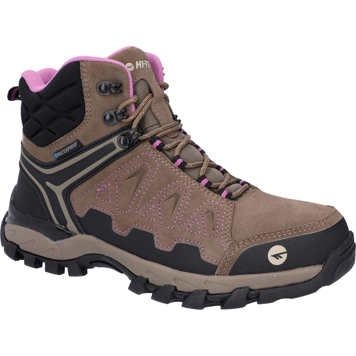 Hi-Tec Womens V-Lite Explorer WP Hiking Boots Brown/Lilac