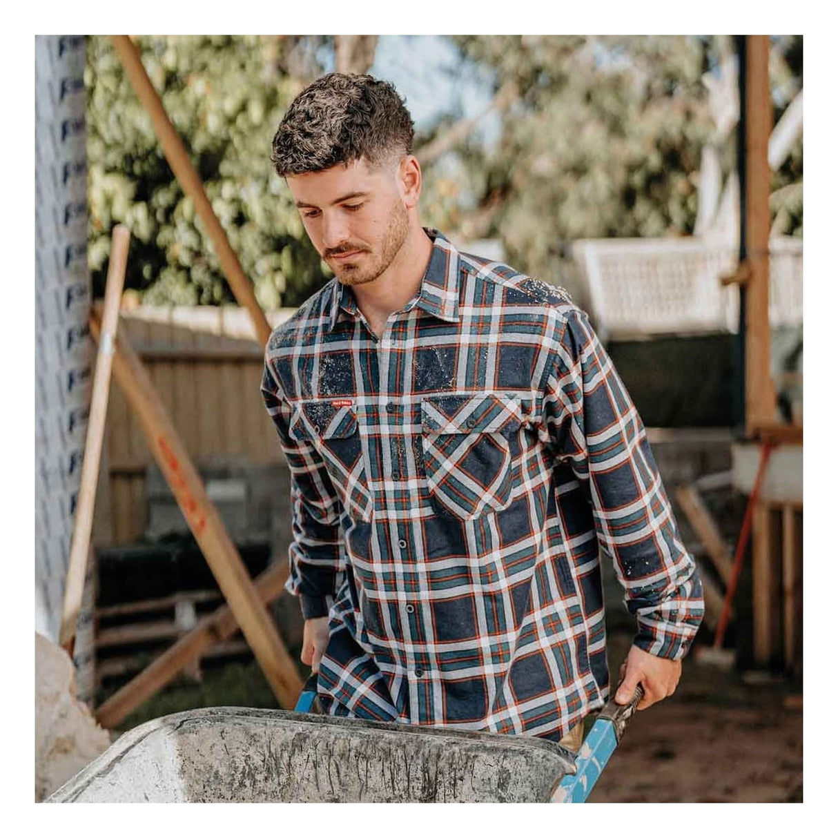Hard Yakka Mens Core Flannel Shirt Navy