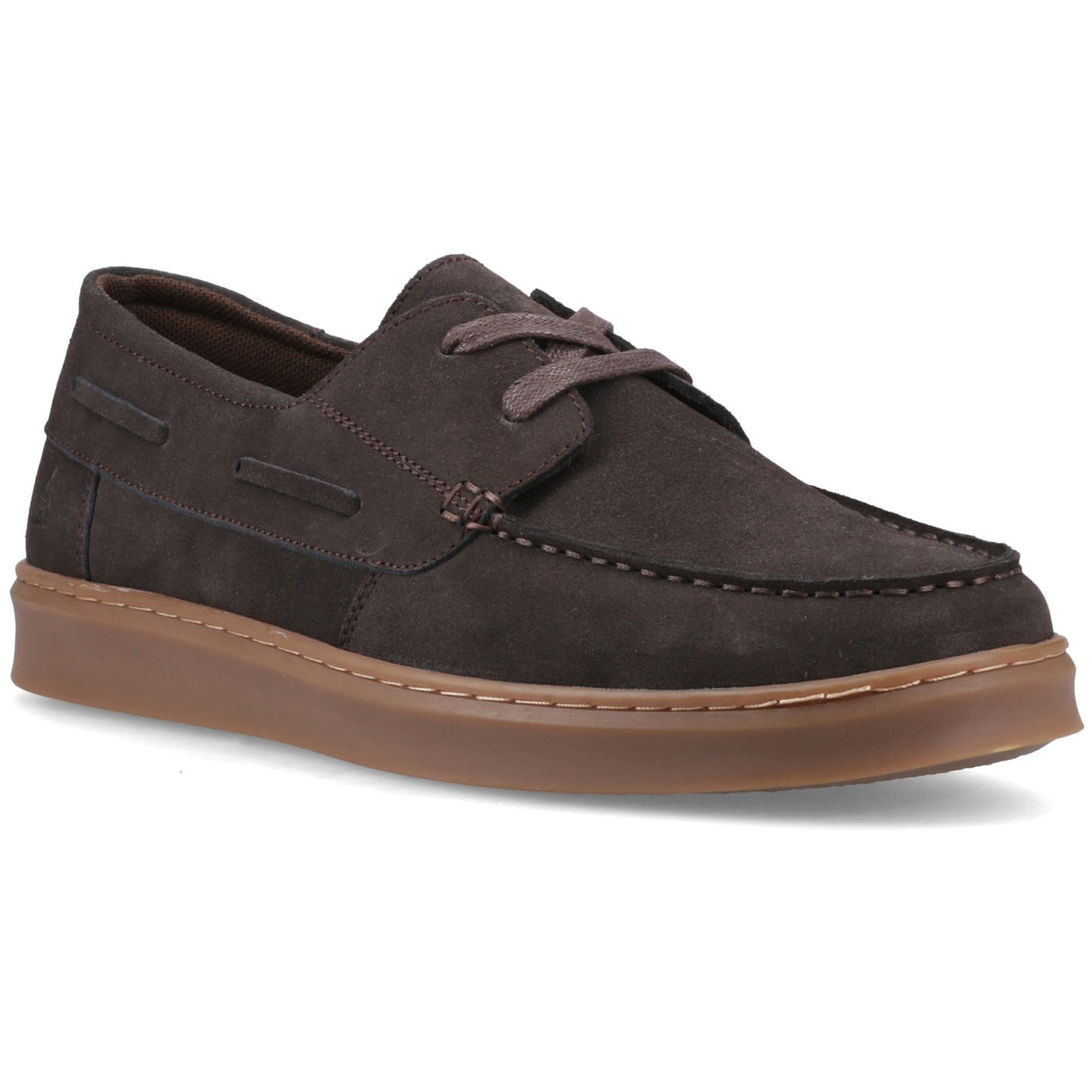 Hush Puppies Mens Madden Boat Shoe Chocolate