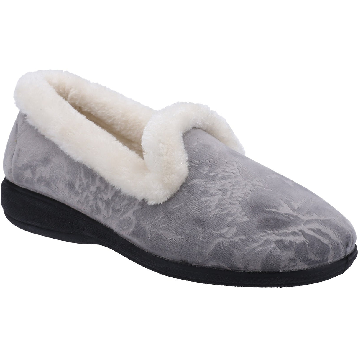 Fleet & Foster Womens Adelaide Memory Foam Slipper Grey