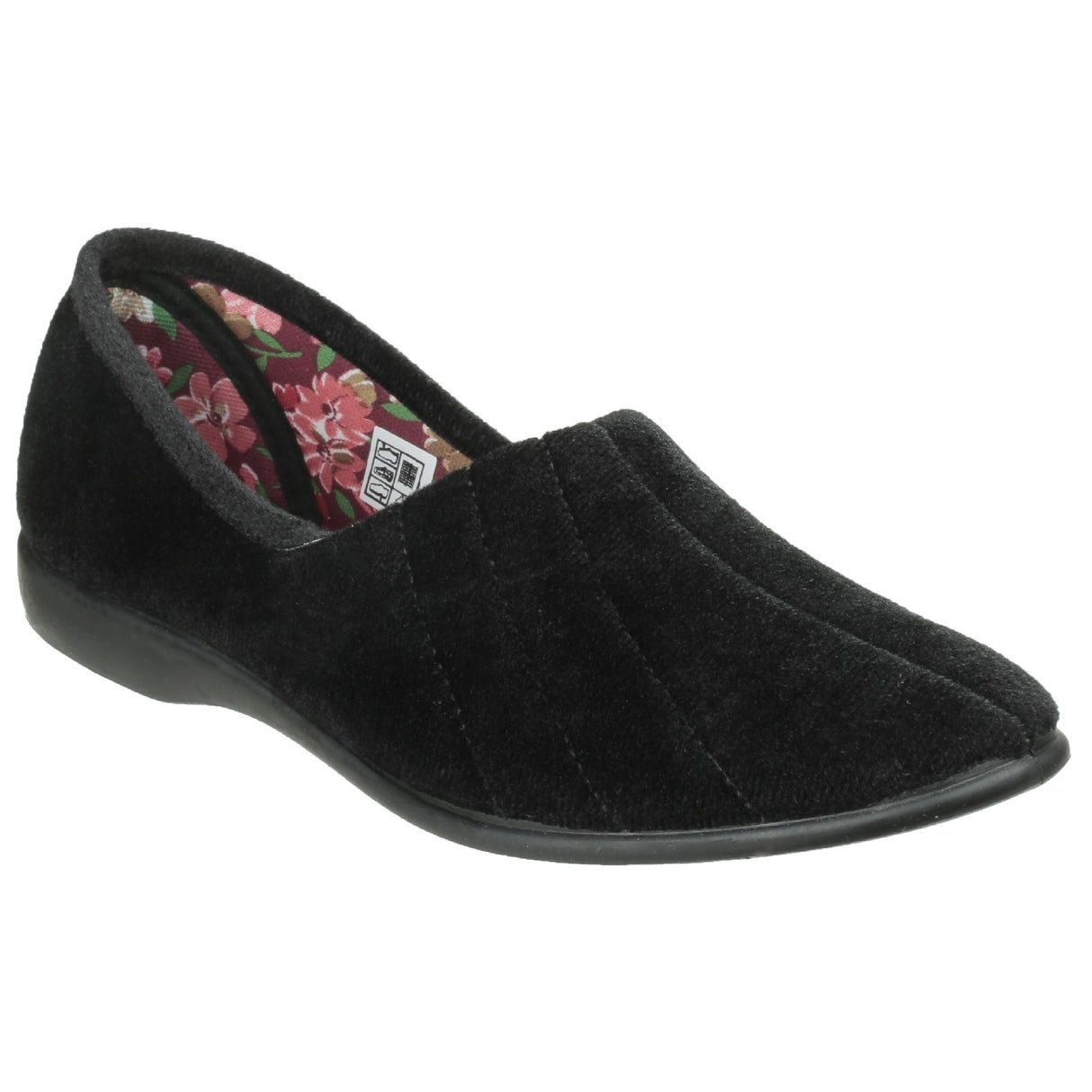 GBS Womens Audrey Ladies Slipper Black