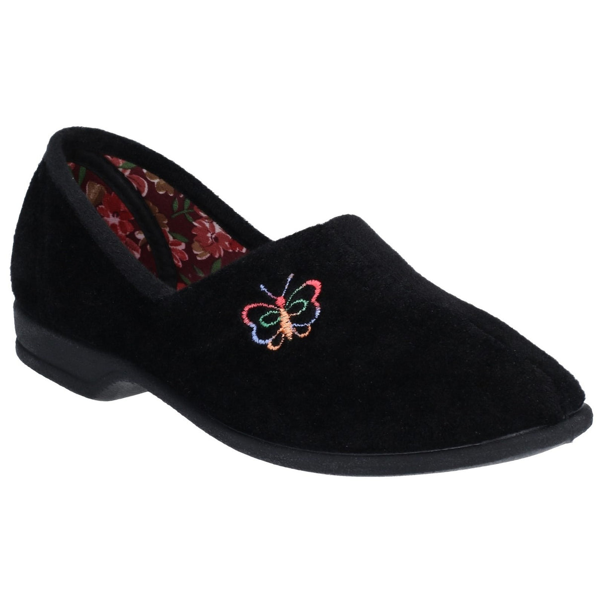 Mirak Womens Bouquet Slipper Black