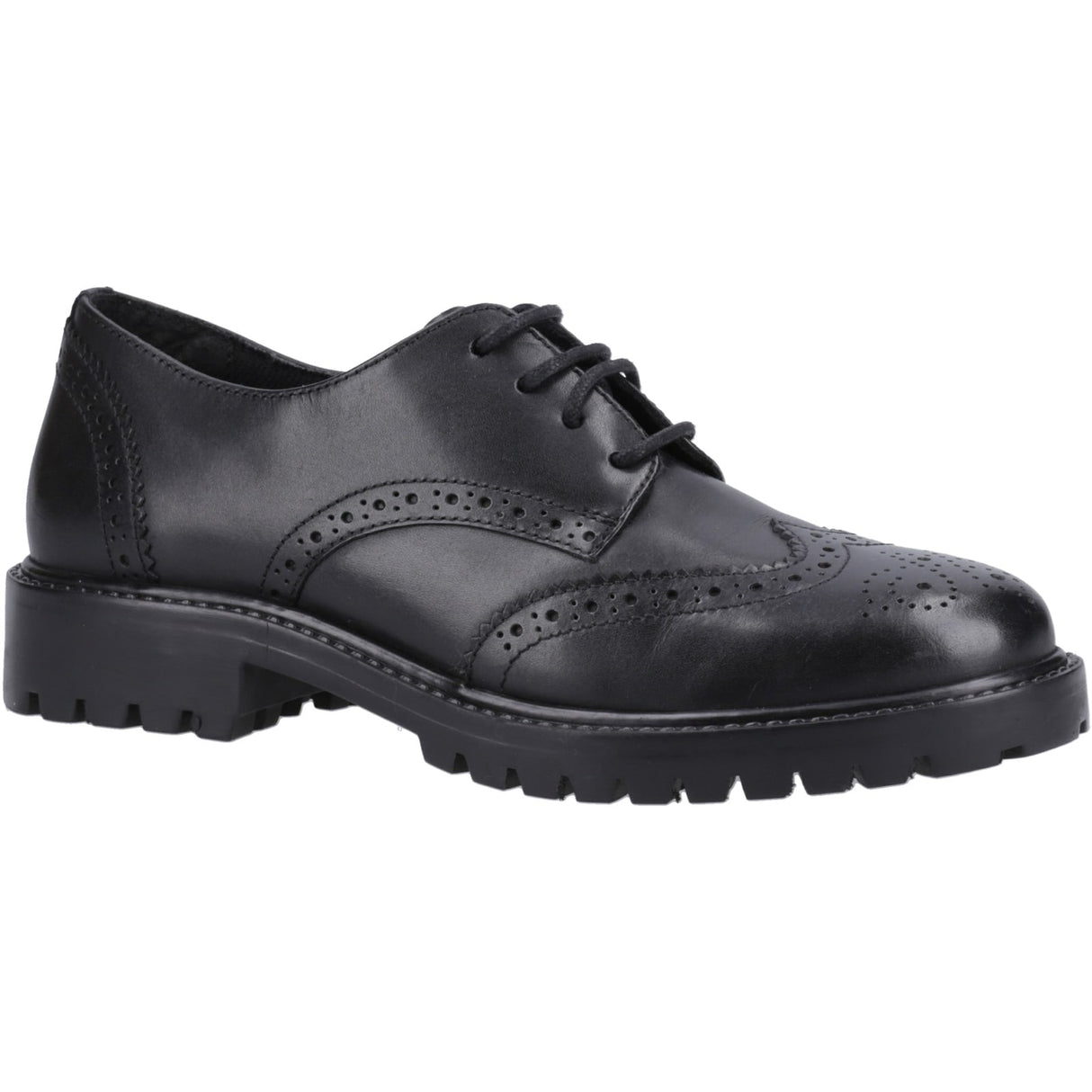 Hush Puppies Girls Athena Senior Shoe Black