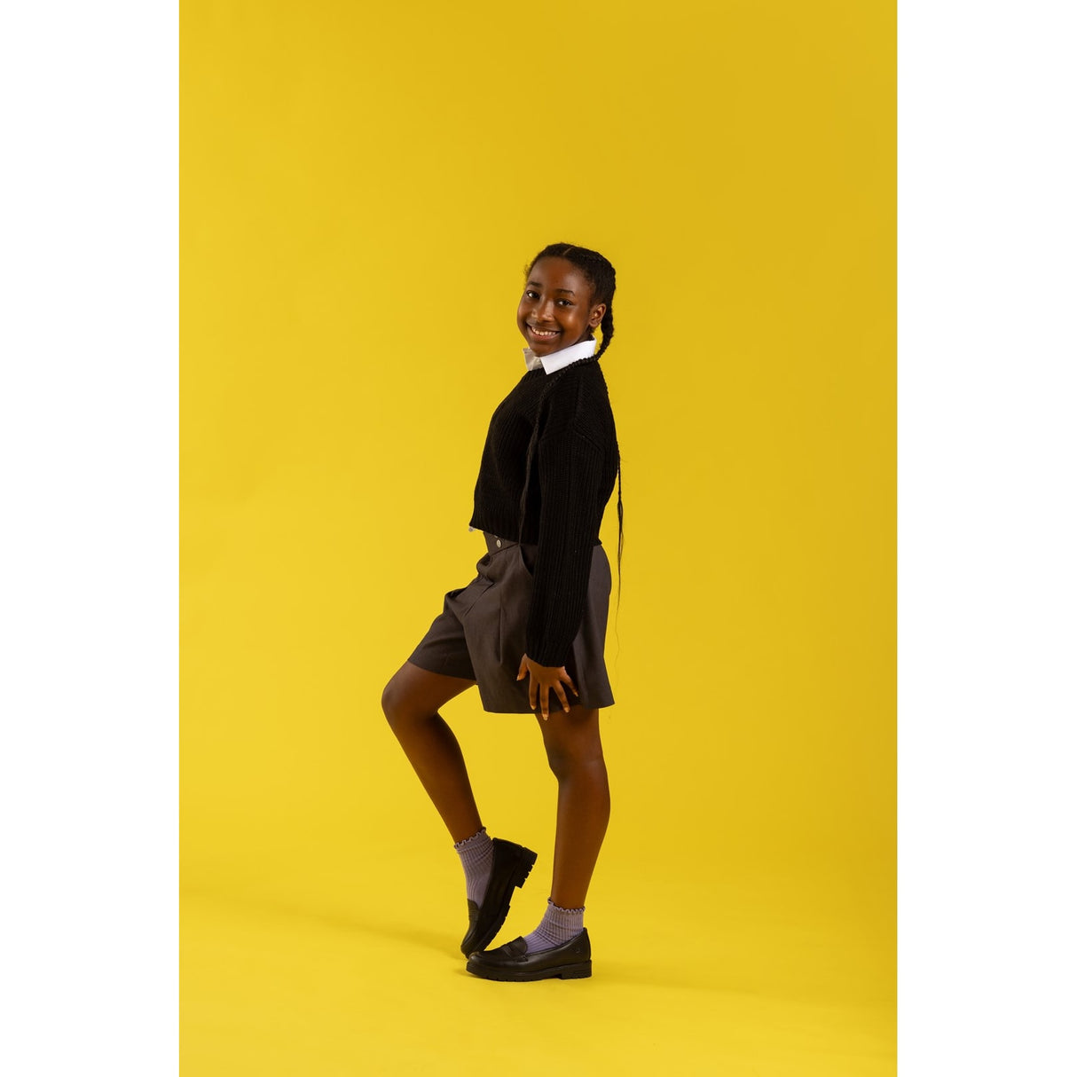 Hush Puppies Girls Hazel Loafer SNR Shoe Black
