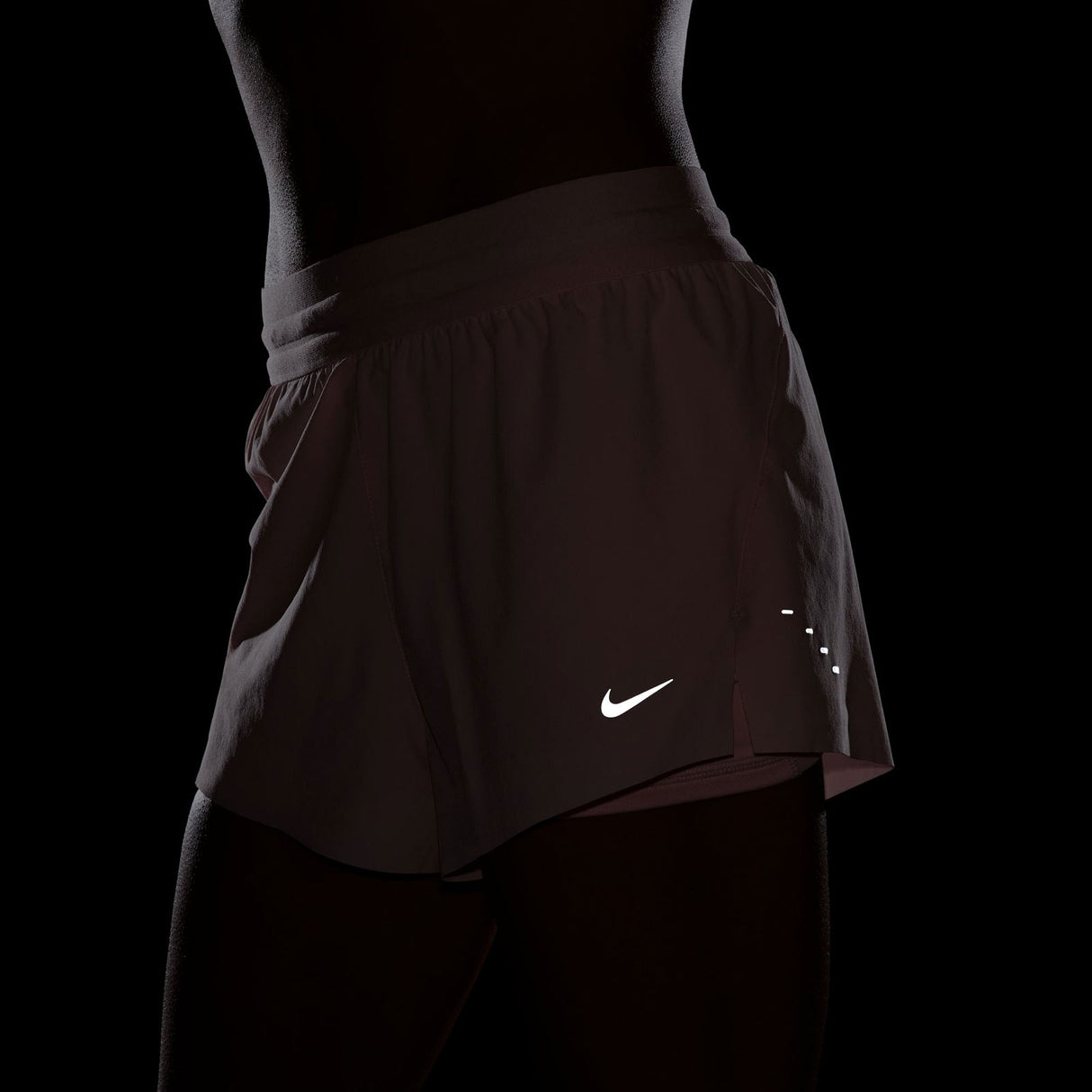 Nike Swift Womens Dri-Fit Mid-Rise 2-In-1 Running Shorts