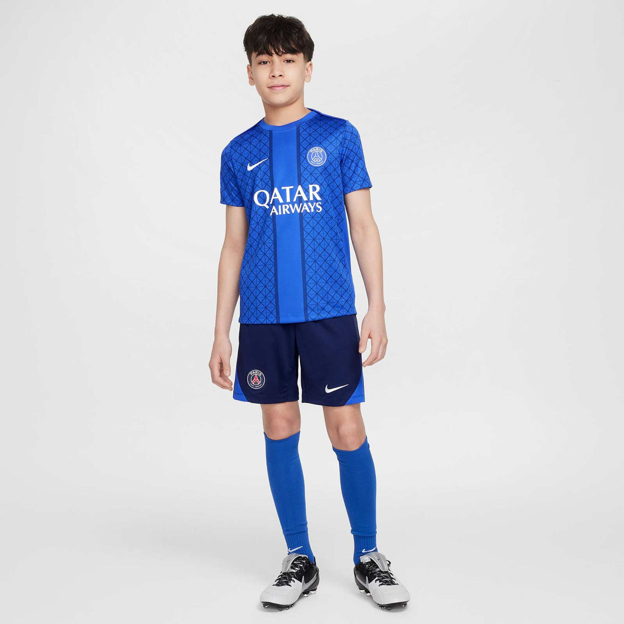 Nike Paris Saint-Germain Strike Kids Dri-FIT Soccer Knit Shorts - Full length