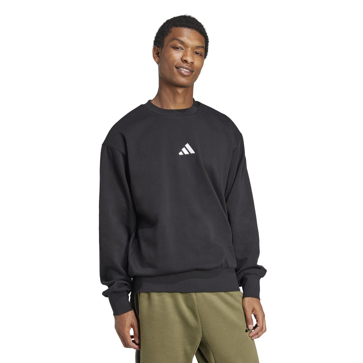 adidas FEELCOZY SWT Mens Crew Black