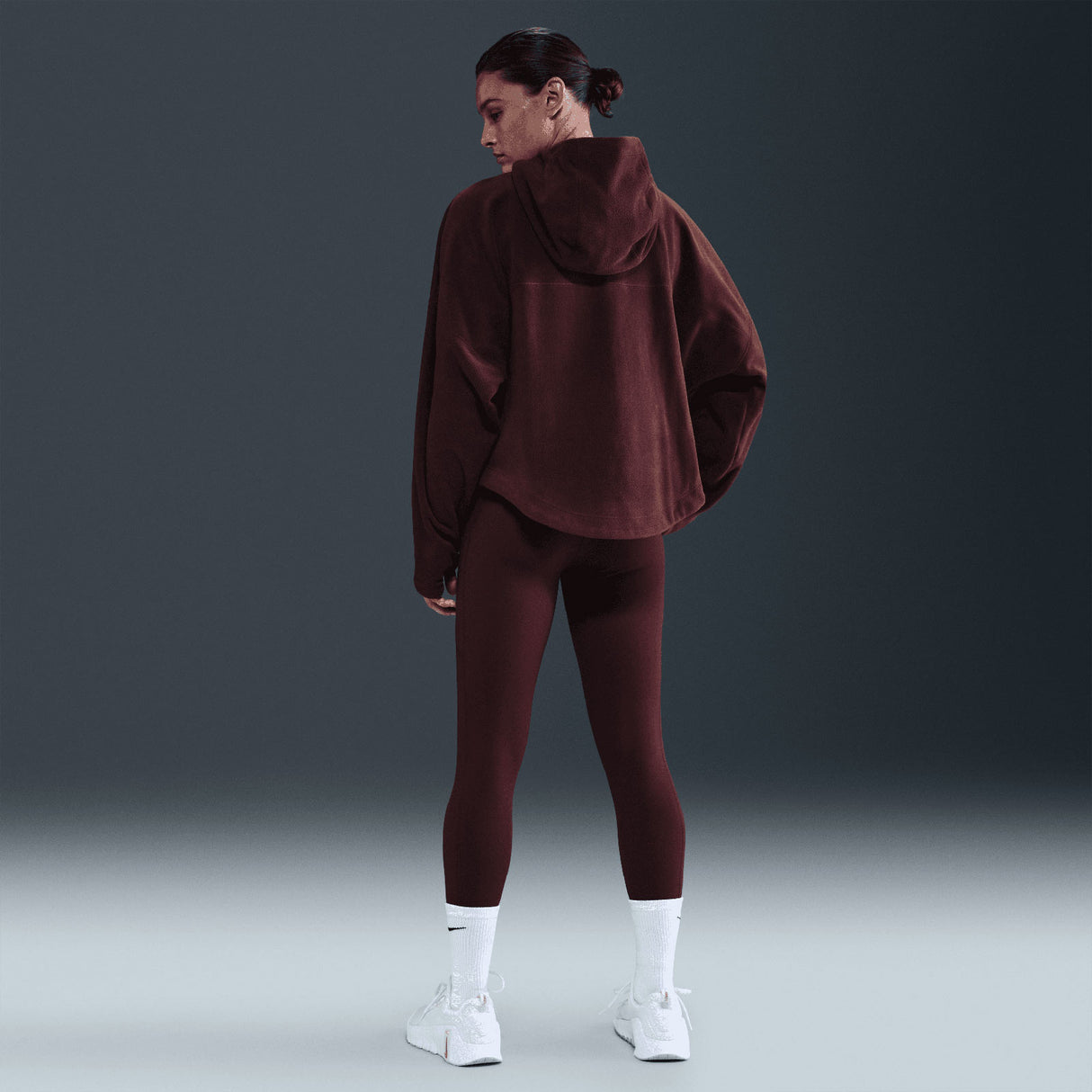 Nike Wmns ONE TF FZ TOP POLAR Maroon
