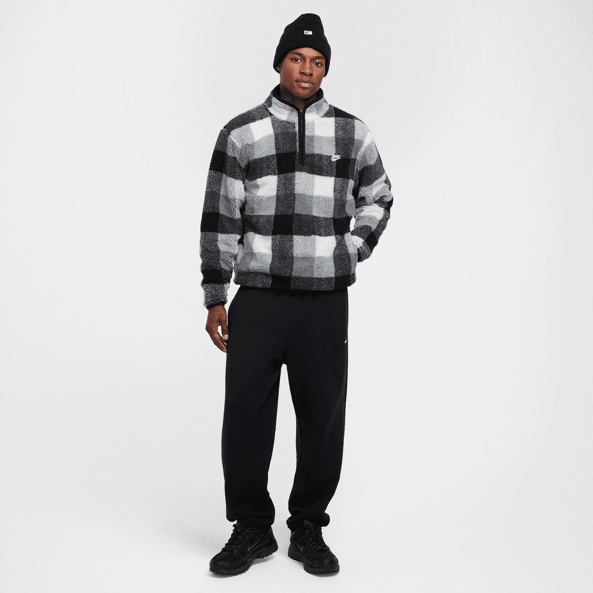 Nike Mens CLUB SSNL WNTRZD AOP HZ Black