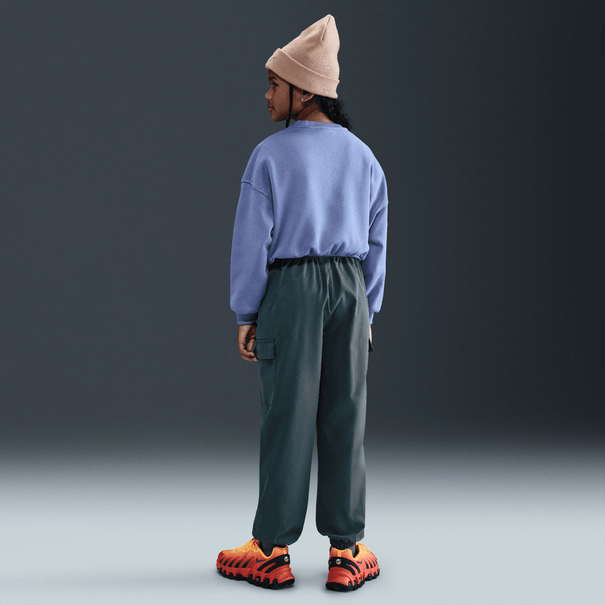 Nike Girls NSW CLUB FLC BXY CREW LBR Blu