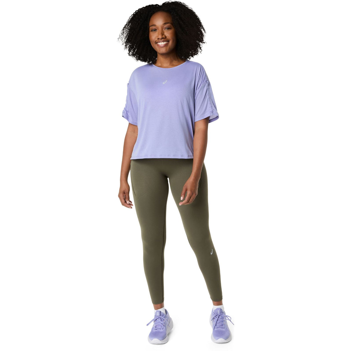 ASICS WMS NAGINO RUN SS TOP PURPLE