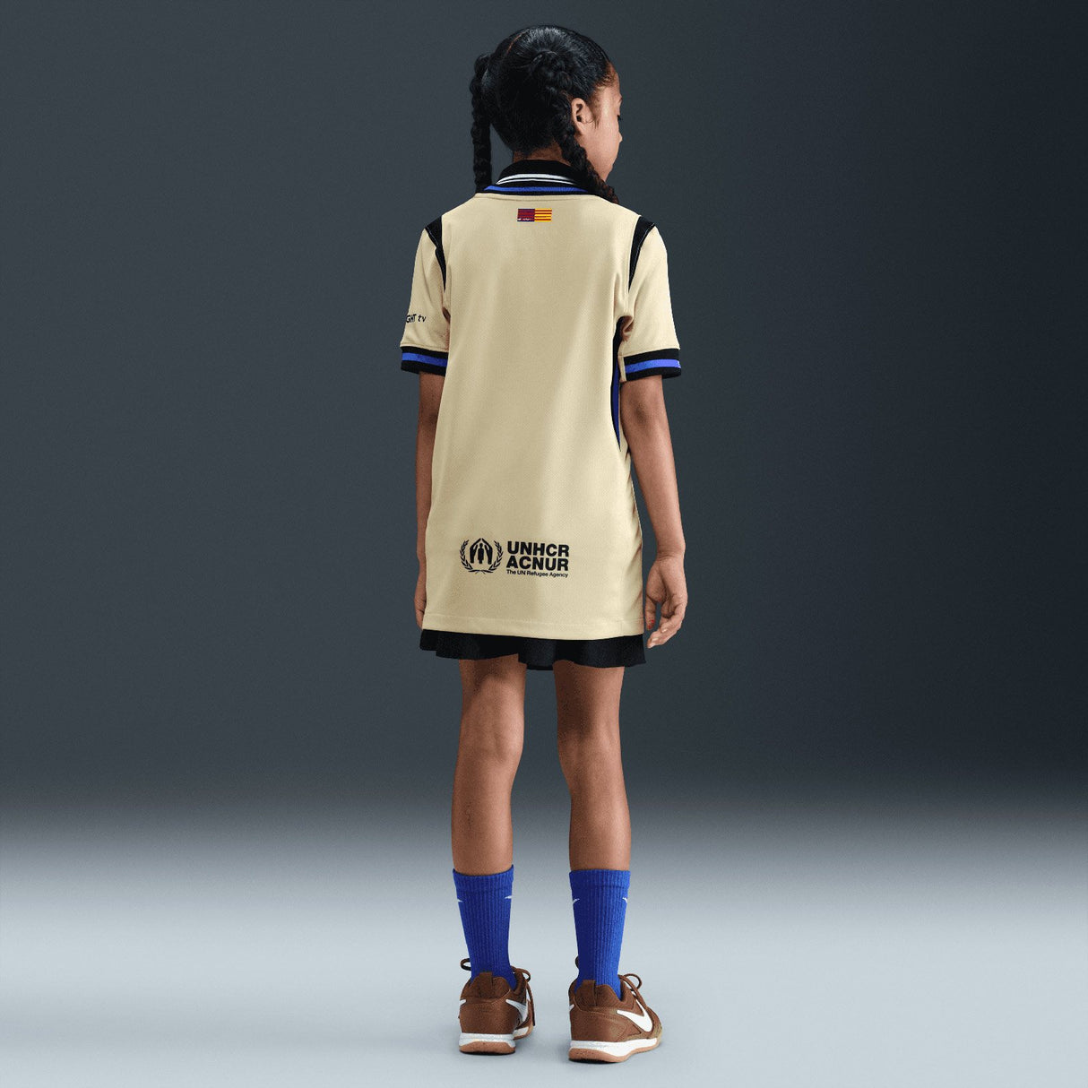 NIKE FCB DF JSY SS STADIUM KIDS AWAY Gld