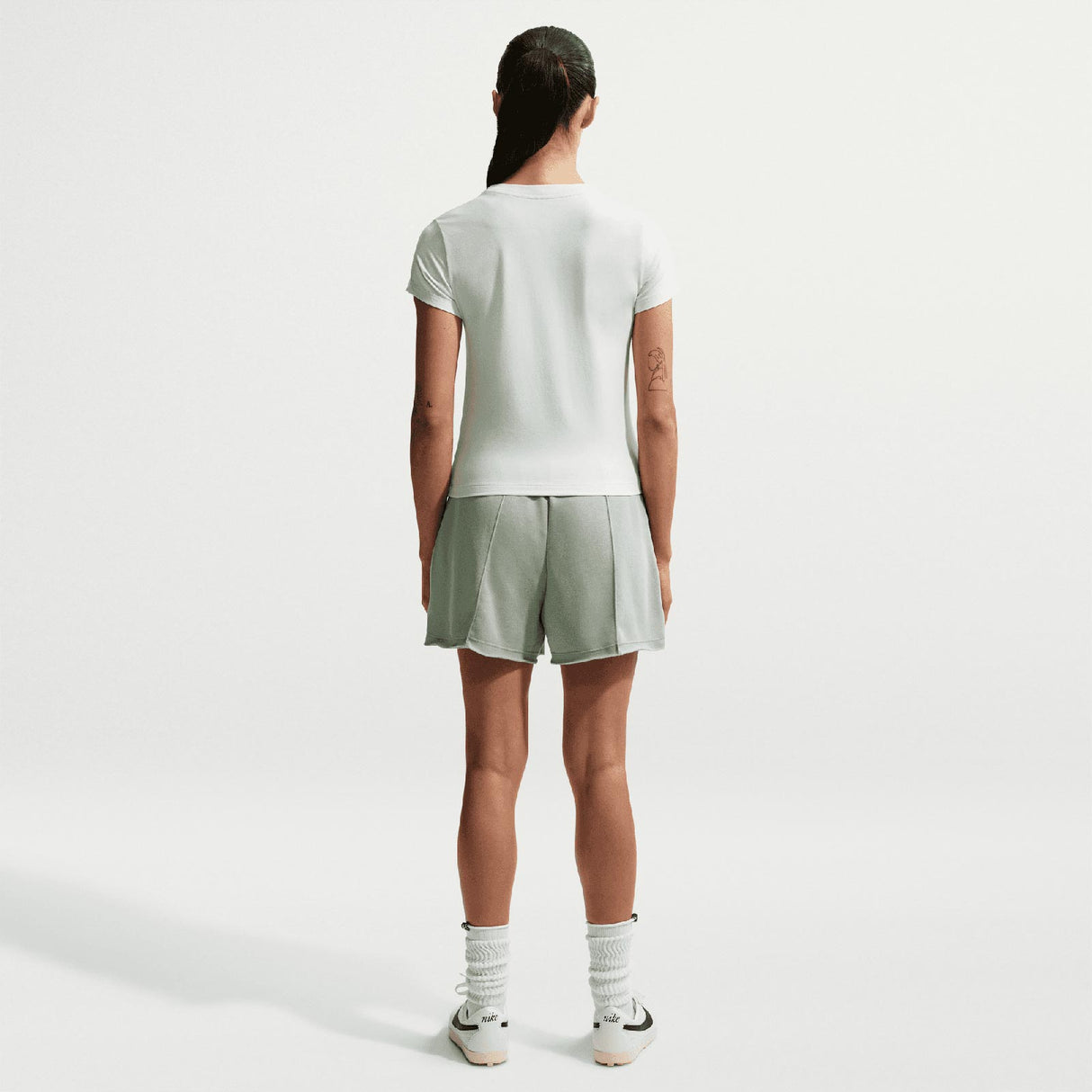 NIKE NSW CHLL KNT MD CROP TOP WMS Green