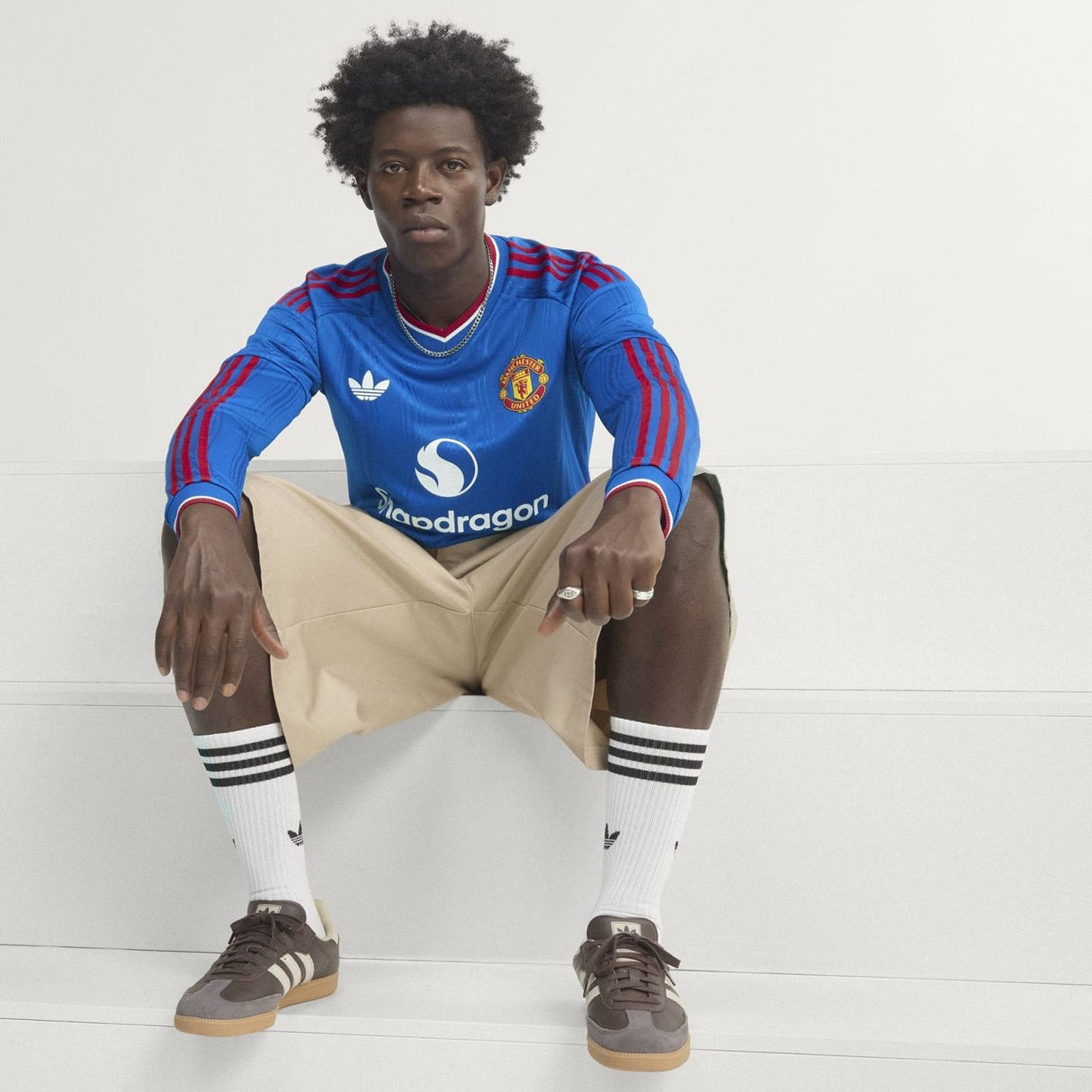 adidas OG MUFC 26 Au Away LS Jersey Blue