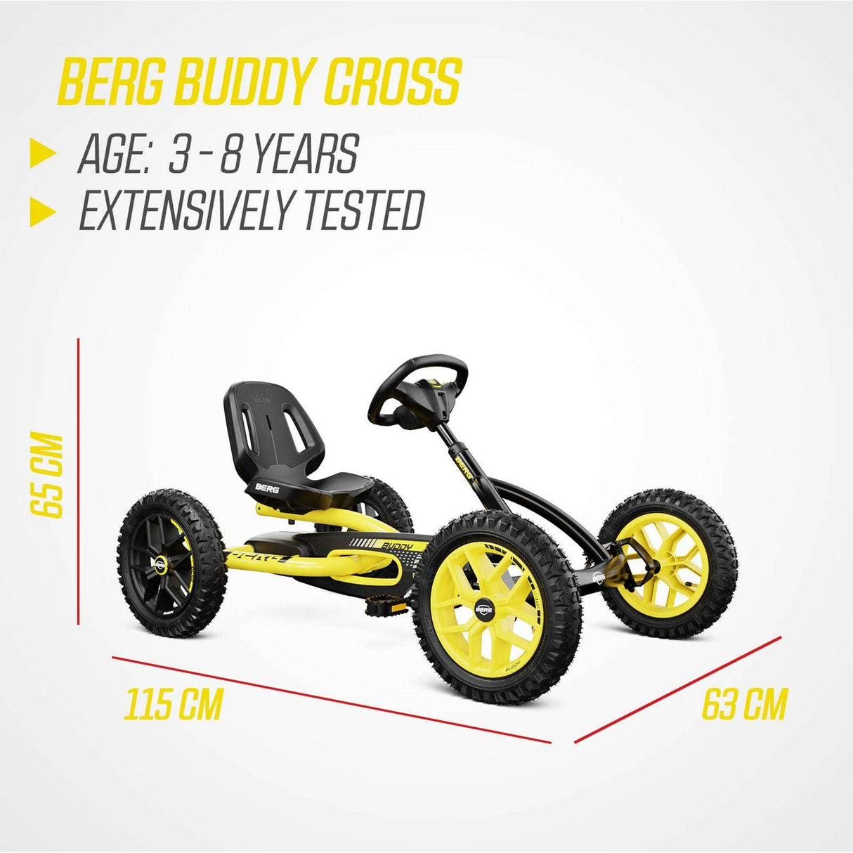 BERG Buddy Cross Yellow Go-Kart