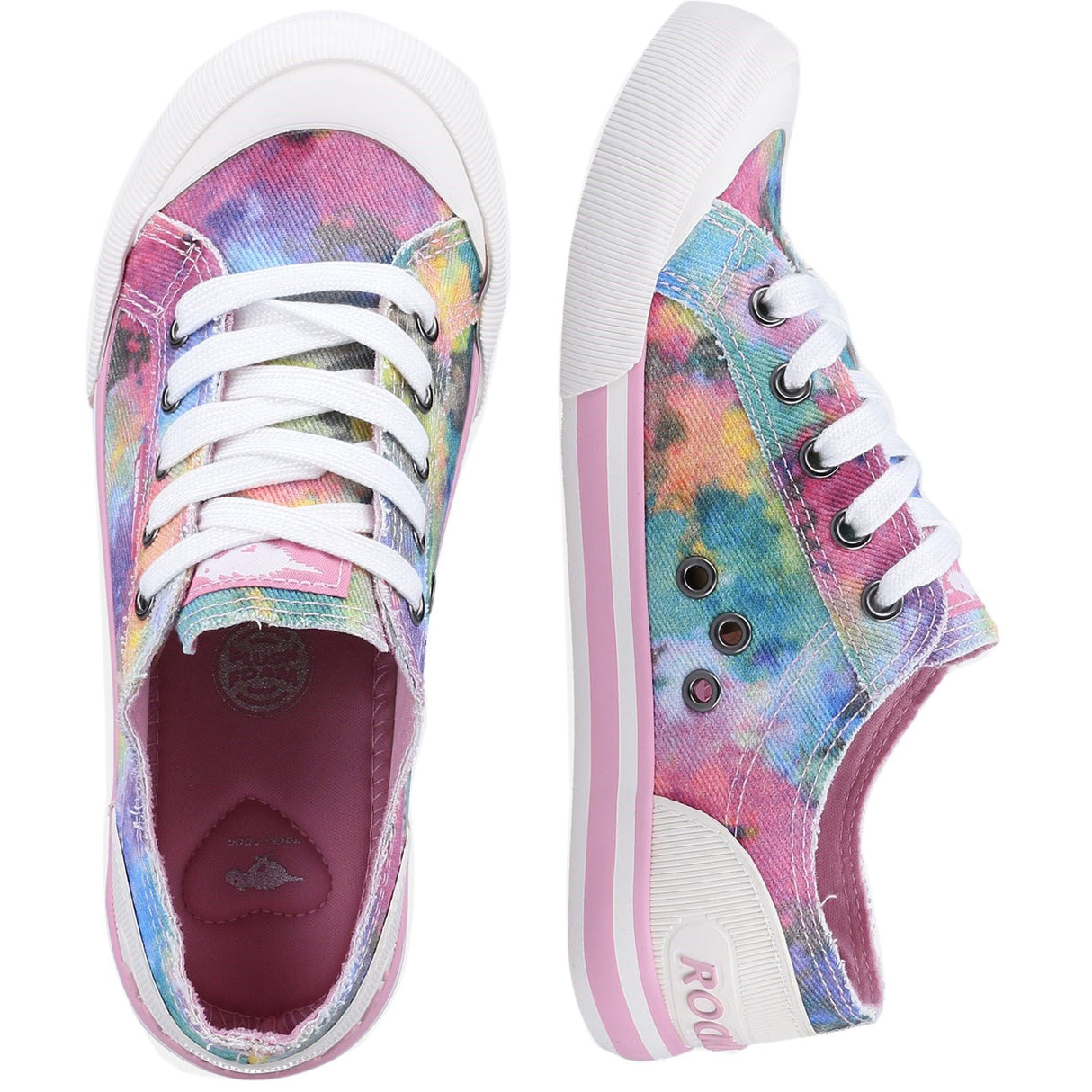 Rocket Dog Womens Rocket Dog Jazzin Candy Tie Dye Sneaker Pink/Multi