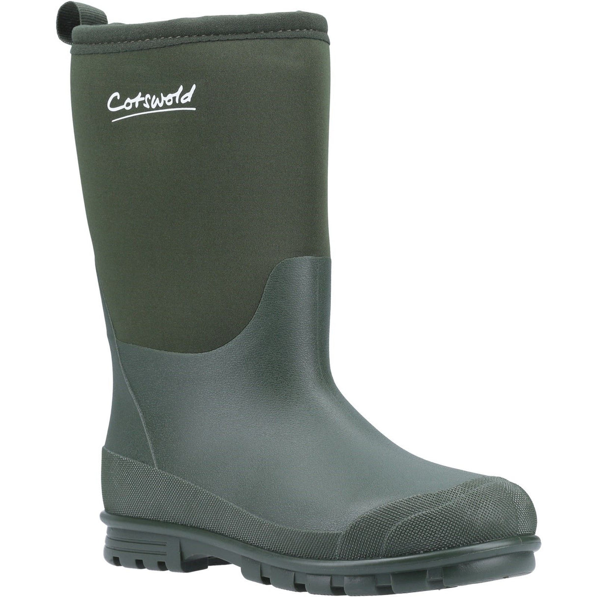 Cotswold Kids Hilly Neoprene Childrens Wellington Boot Green