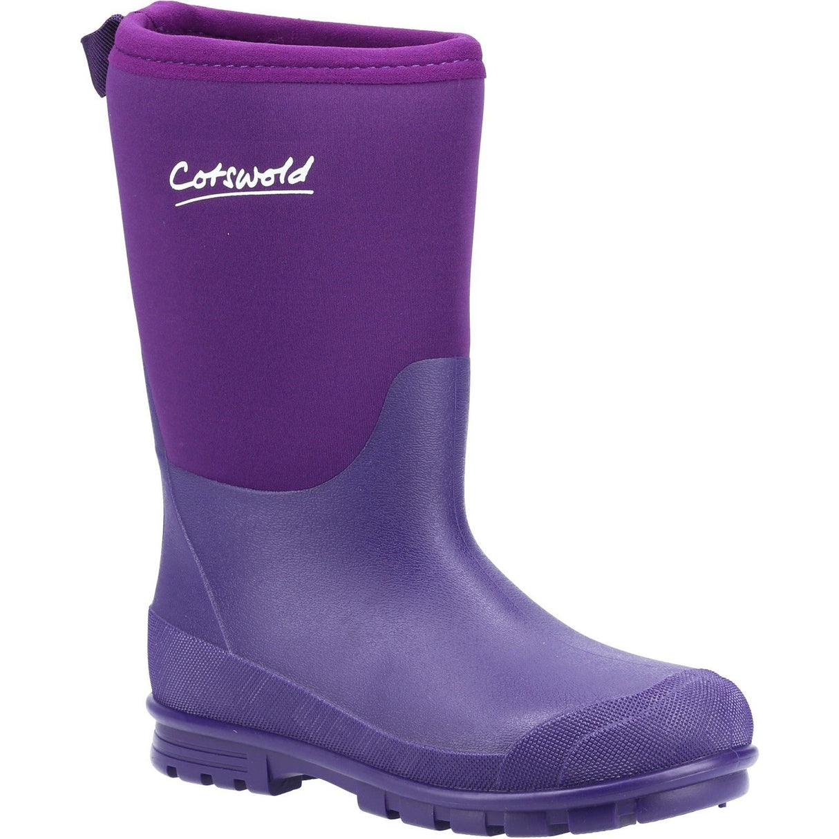 Cotswold Junior Kids Hilly Neoprene Childrens Wellington Boot Purple