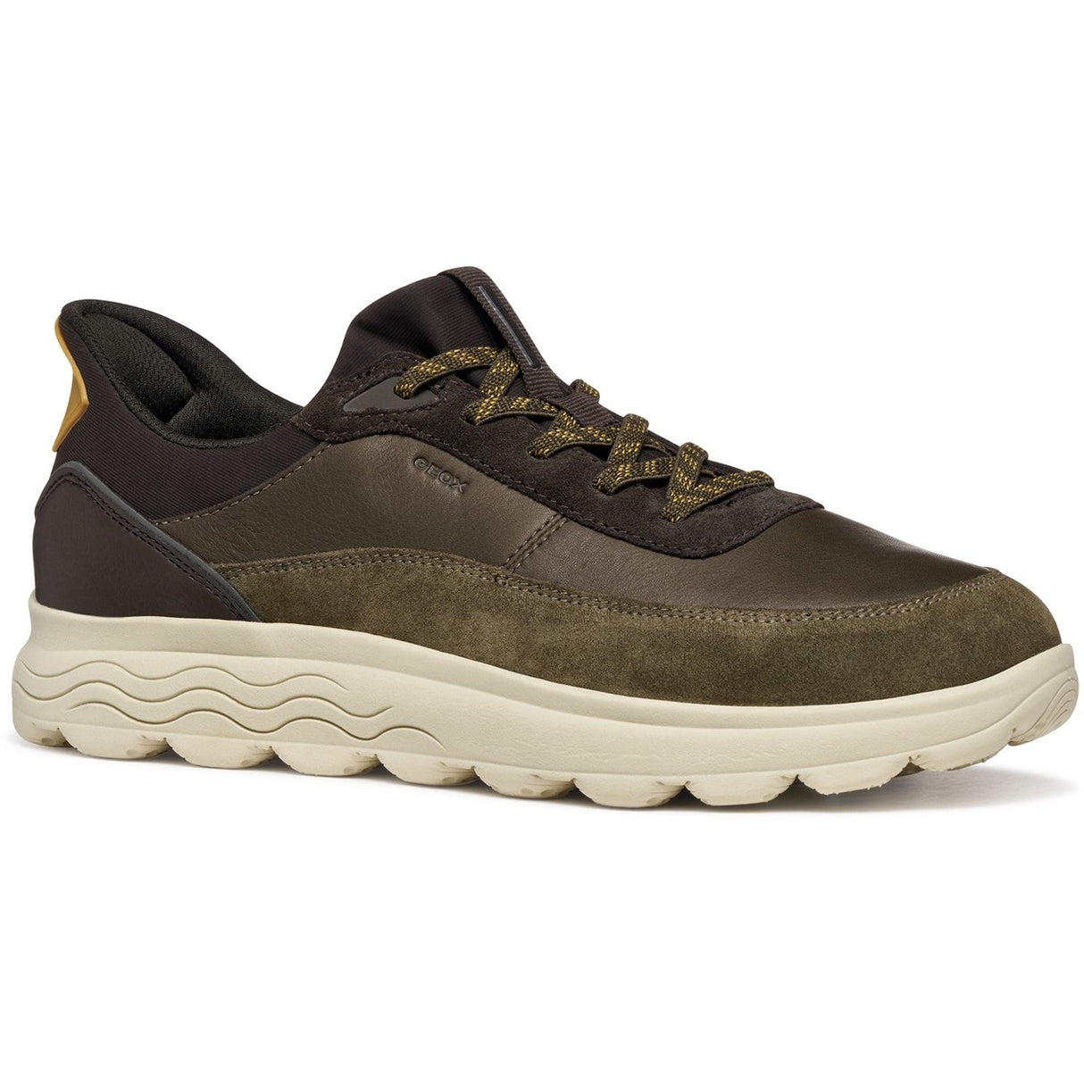 Geox Unisex U SPHERICA PLUS SNEAKERS Military/Coffee