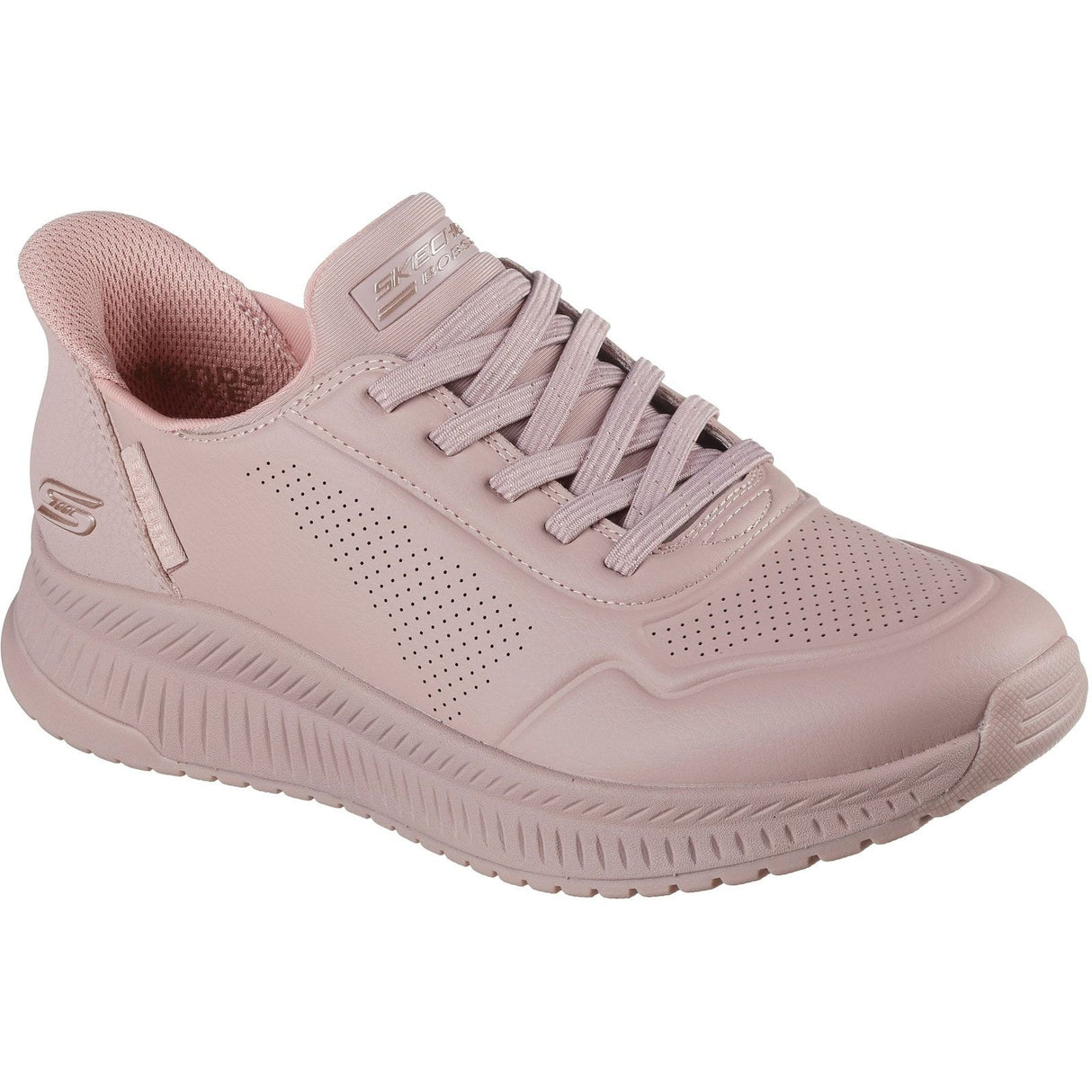 Skechers Womens BOBS Squad 4 Key Look Trainers Blush
