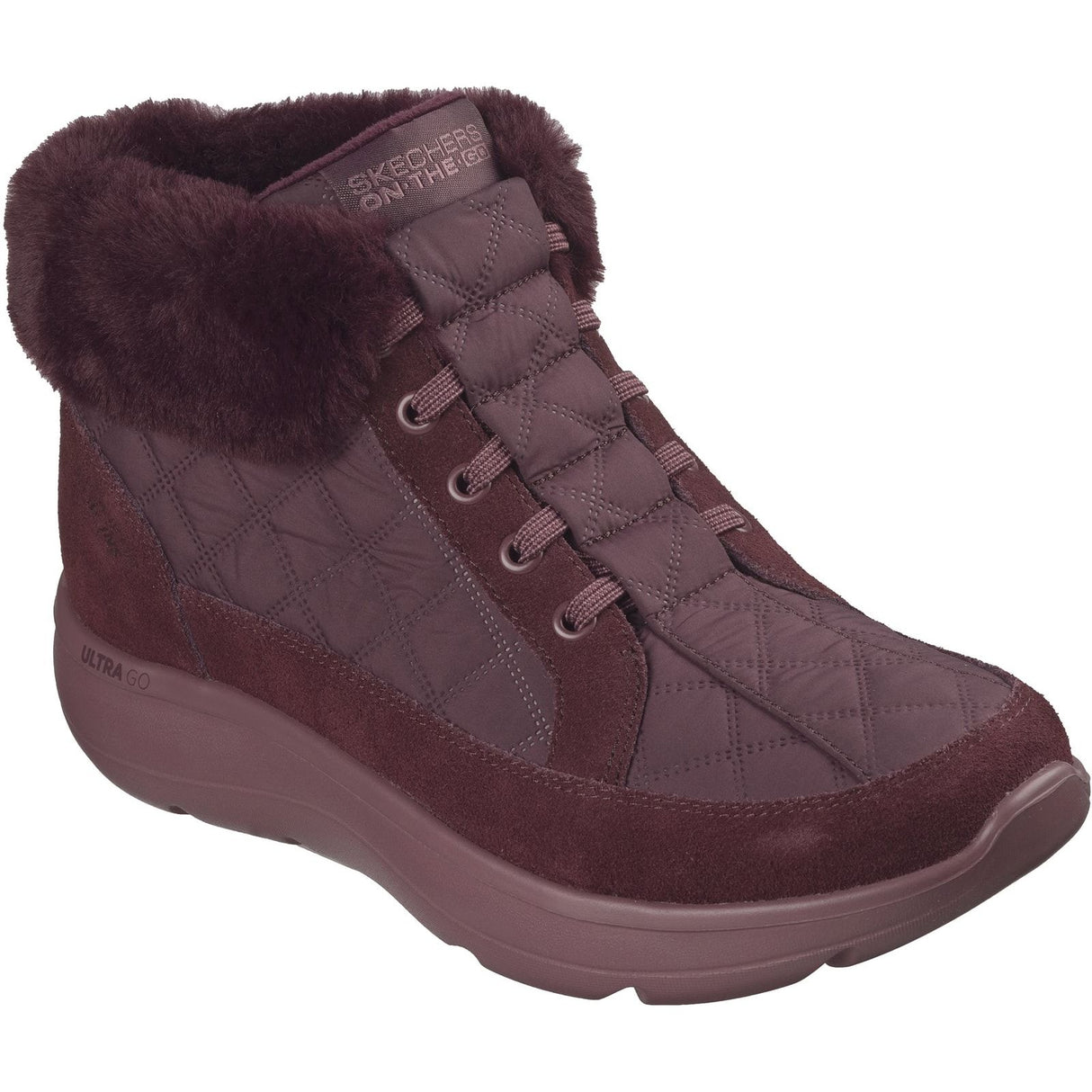 Skechers Womens On-The-Go Encore Elisa Boots Burgundy
