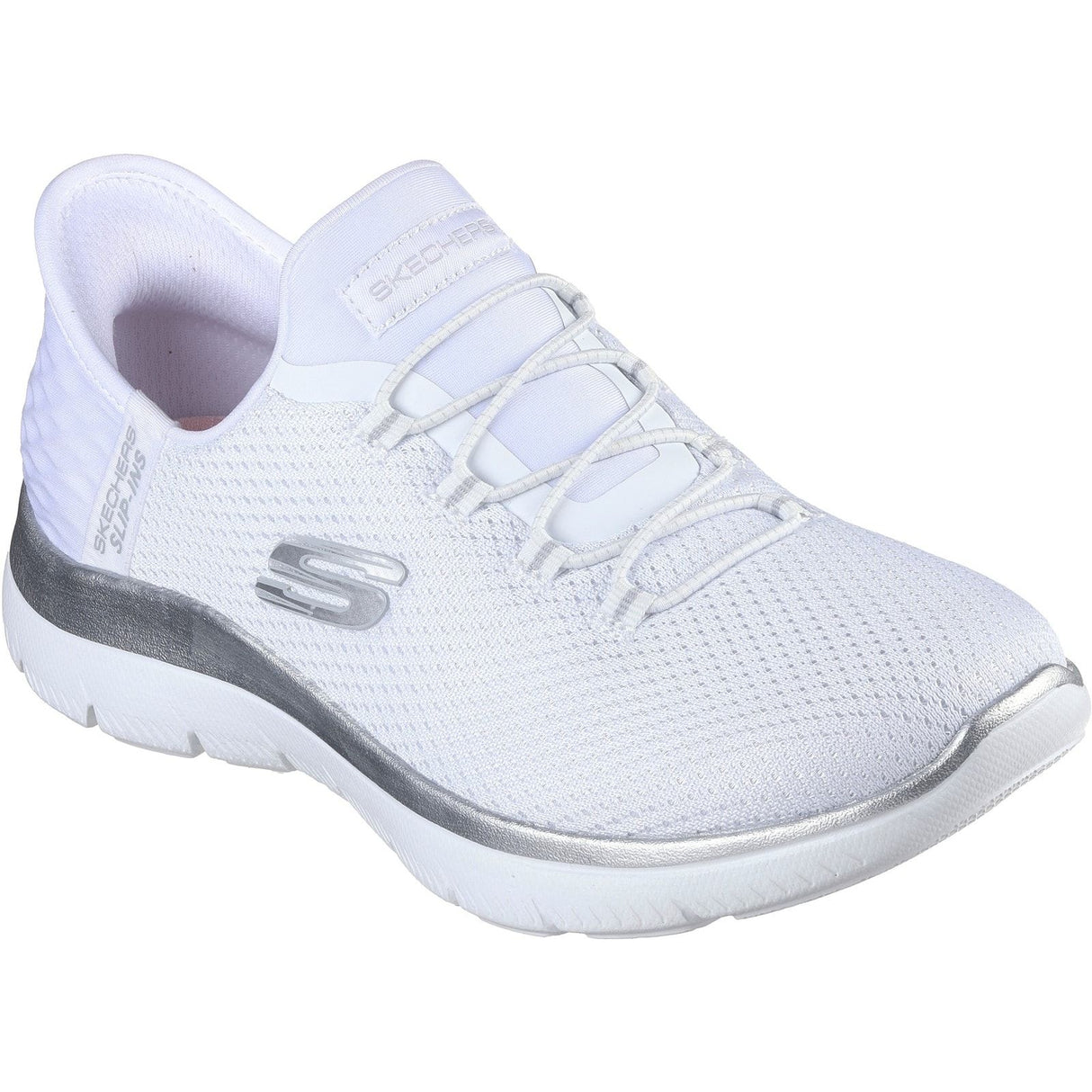 Skechers Womens Summits Diamond Dream Trainer White/Silver