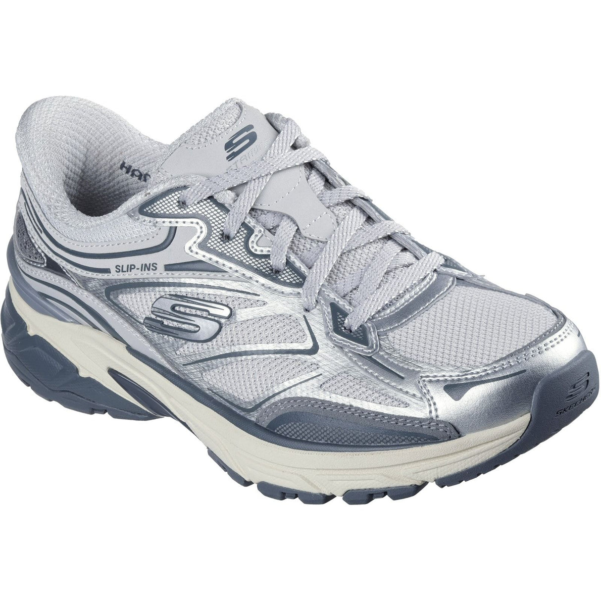 Skechers Womens Stamina Sport Trainer Silver