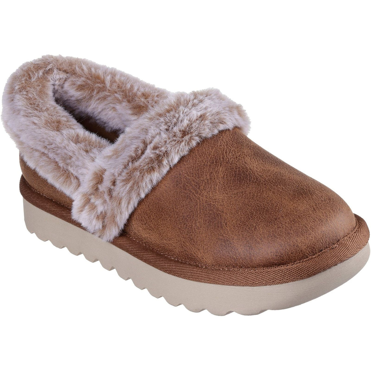 Skechers Womens Cozy Up Slippers Chestnut