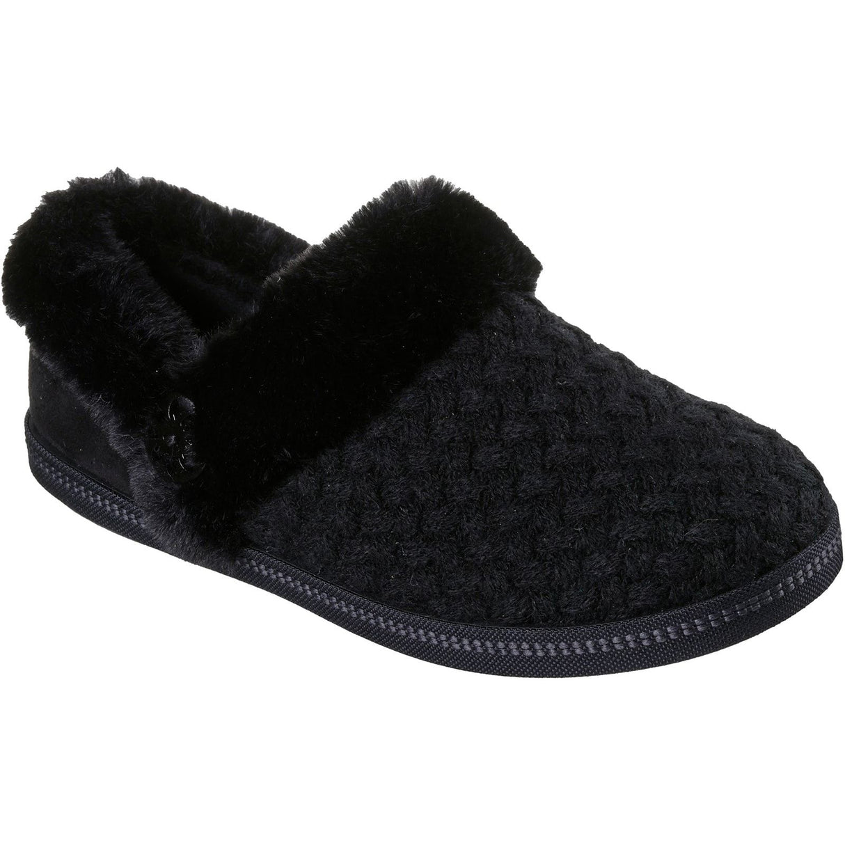 Skechers Womens Cozy Campfire Frosty Promise Slippers Black