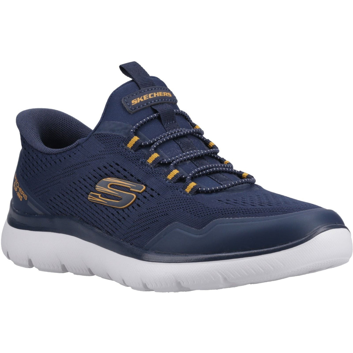 Skechers Mens Summits Top Rate Trainers Navy/Yellow