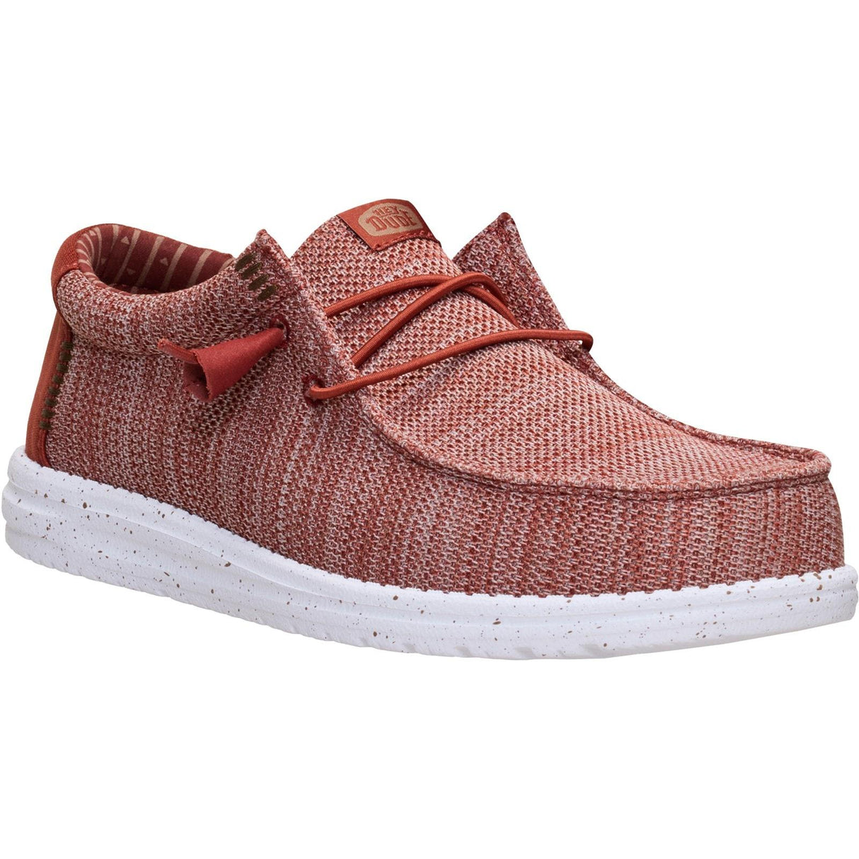 HEYDUDE Mens Wally Stretch Mesh Shoes Burnt Red/Multi