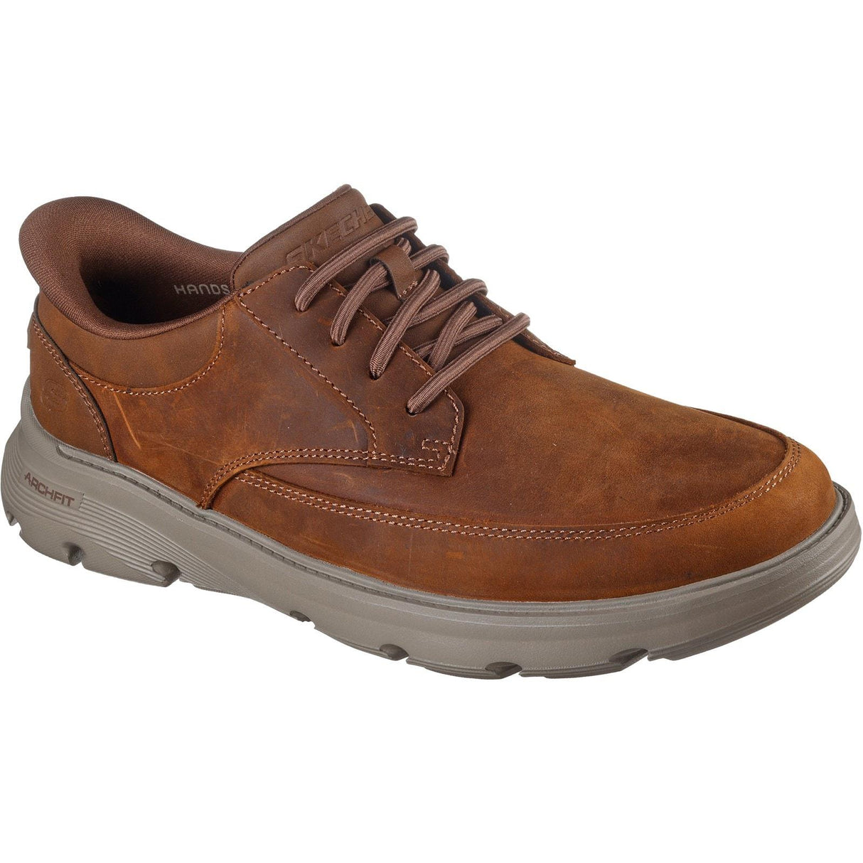 Skechers Mens Arch Fit Garza Rowan Shoes Dark Brown