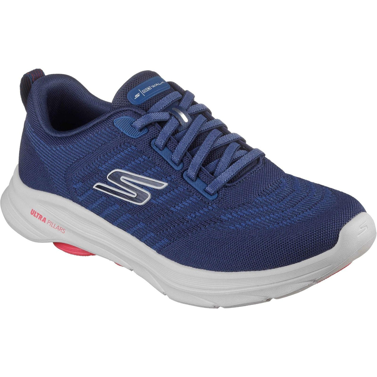 Skechers Mens GO Walk 8 Day Trainer Navy/Red