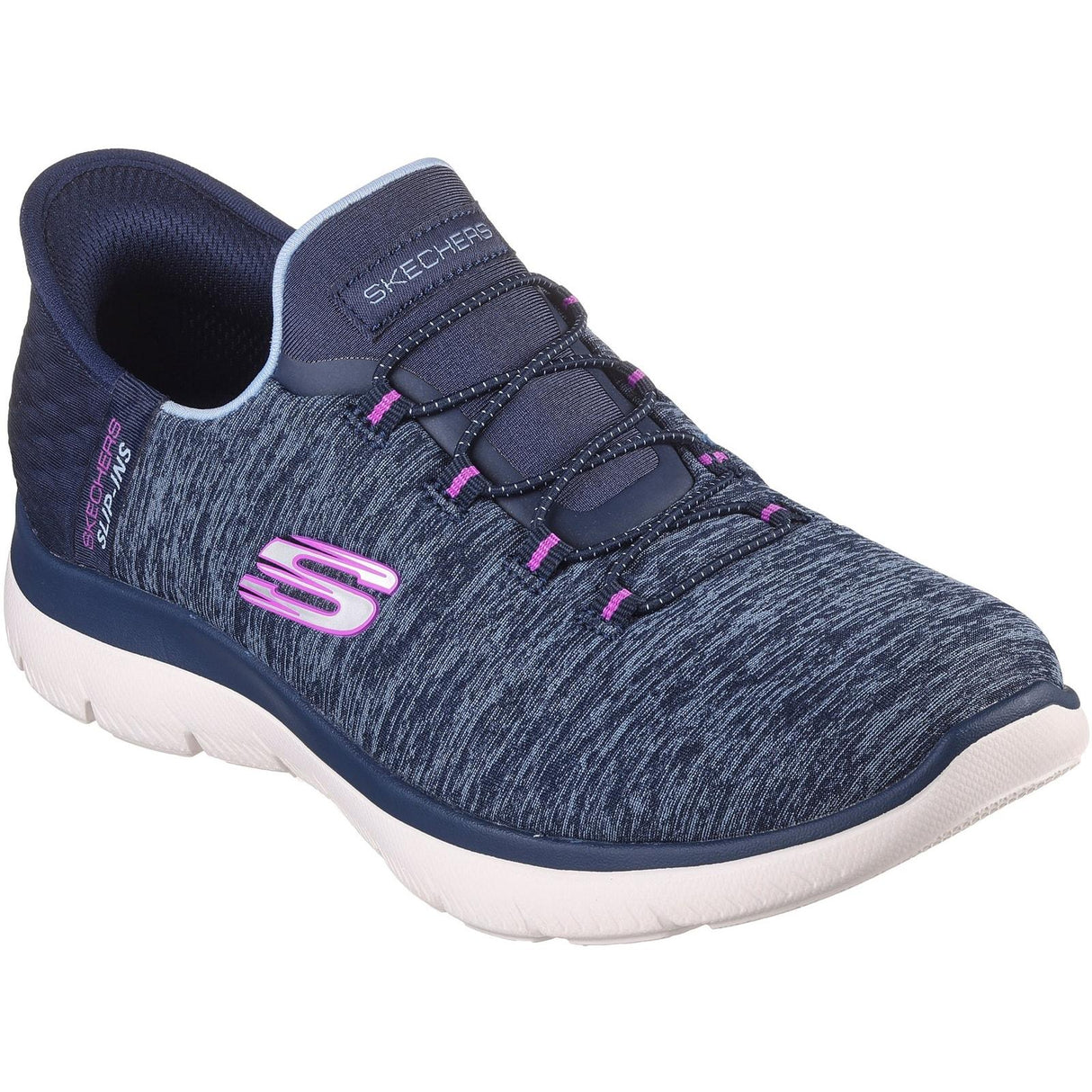 Skechers Womens Summits Dazzling Haze Shoes Navy/Purple