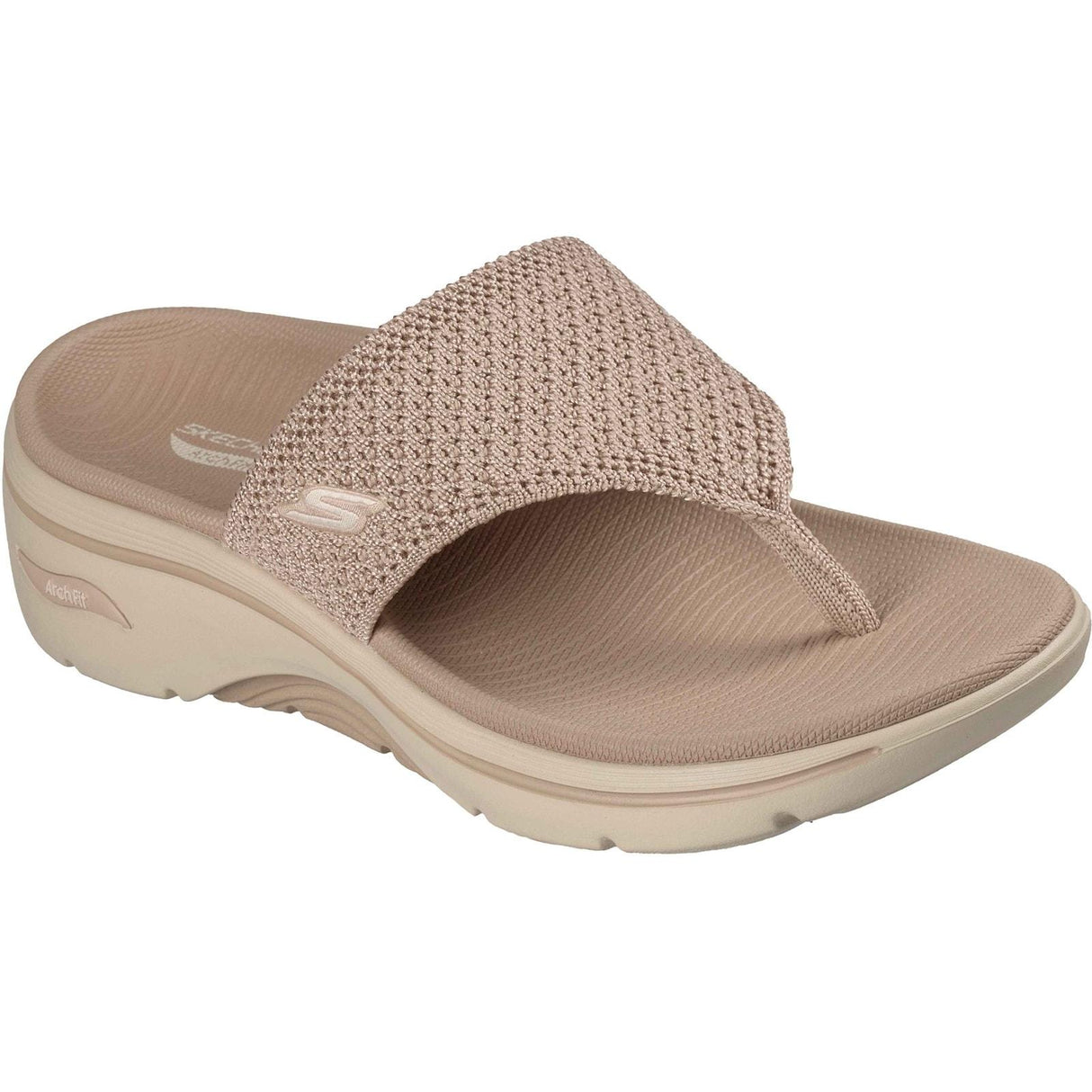 Skechers Womens Go Walk Arch Fit 2.0 Sandal Taupe