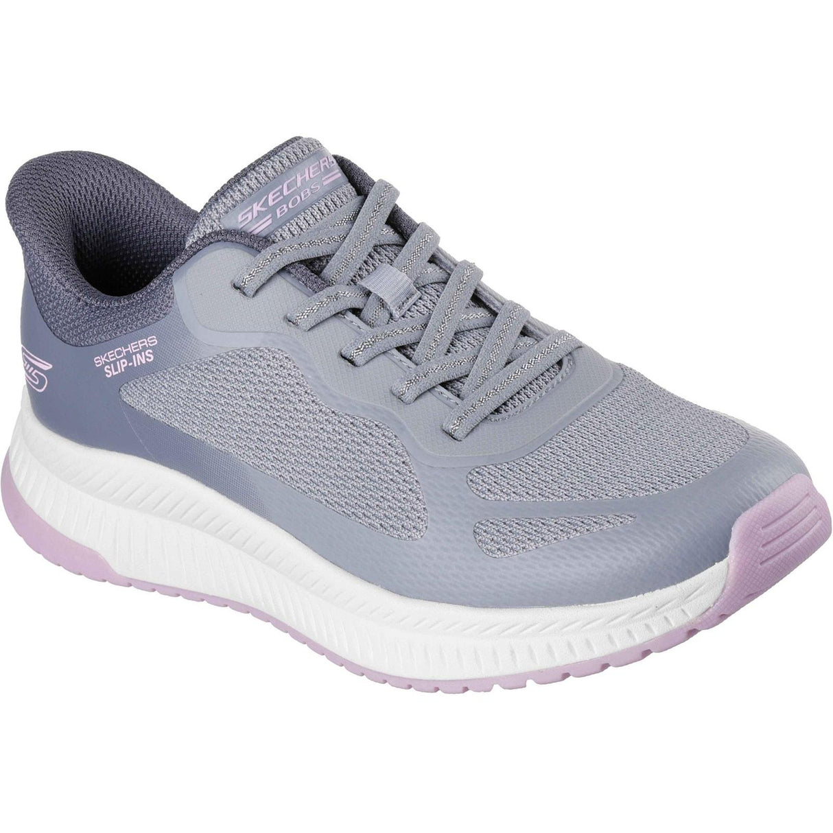 Skechers Womens BOBS Squad 4 Staple Look Trainer Grey/Multi