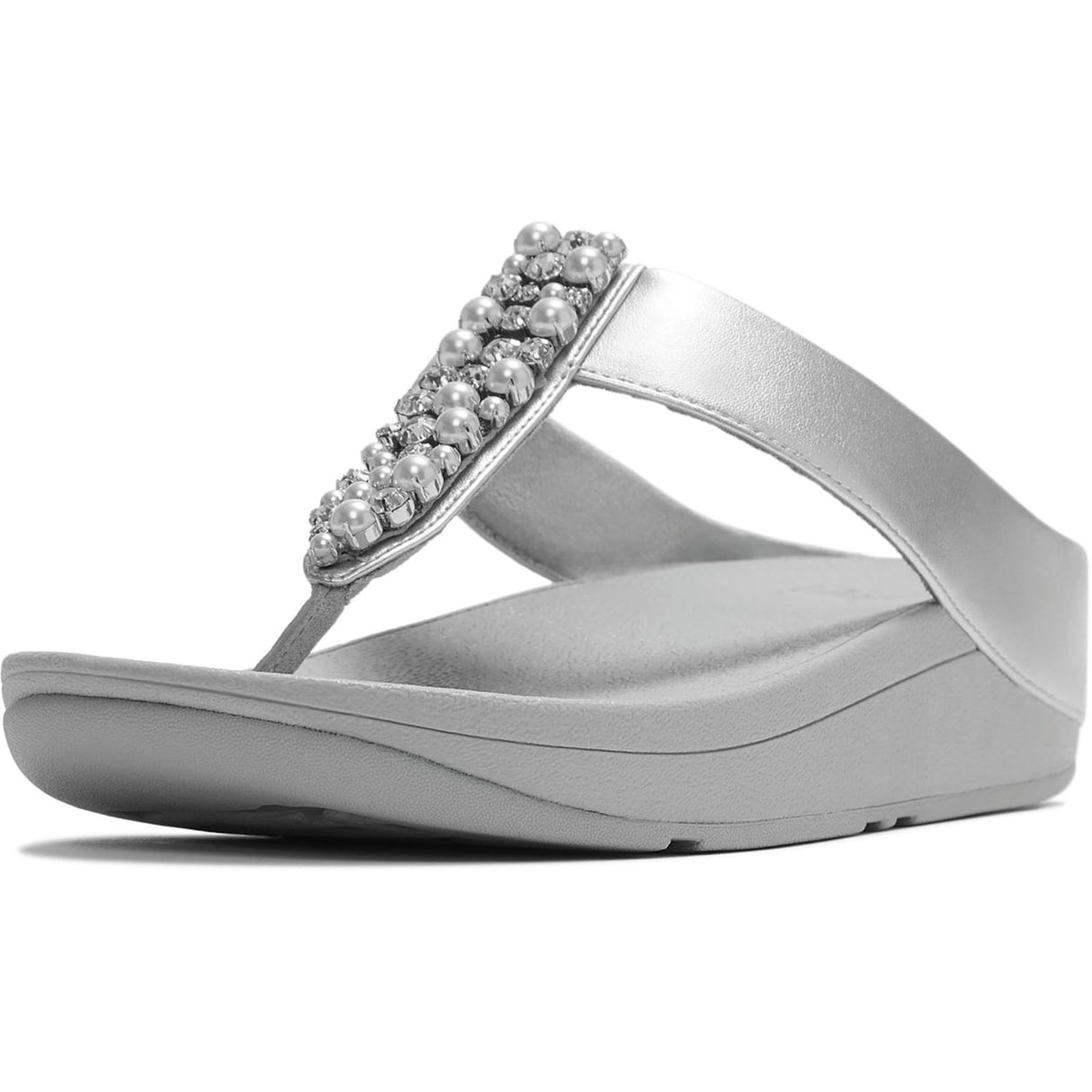 Fitflop Womens Fino Toe-Post Sandals Silver