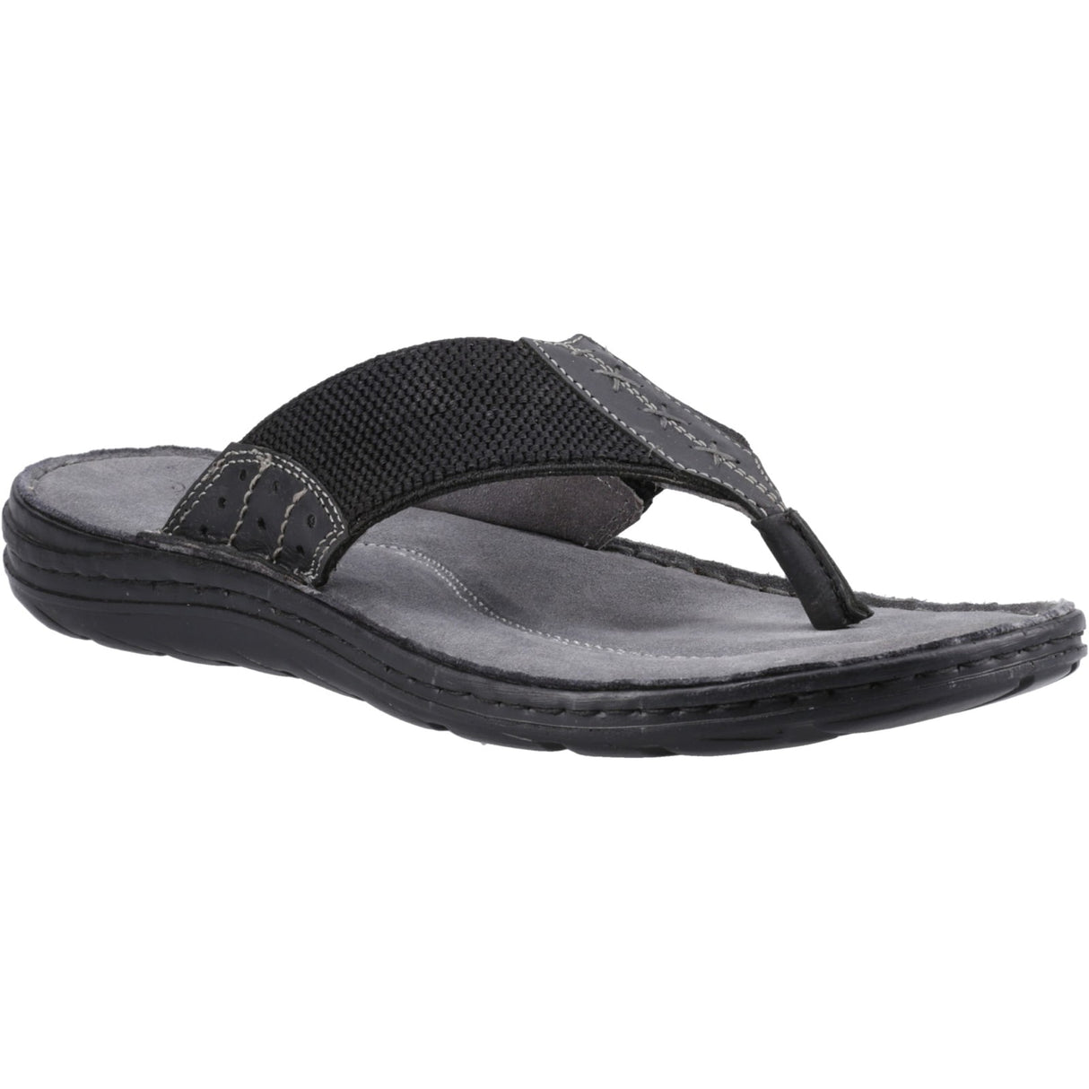 Hush Puppies Mens Alan Toepost Sandal Black