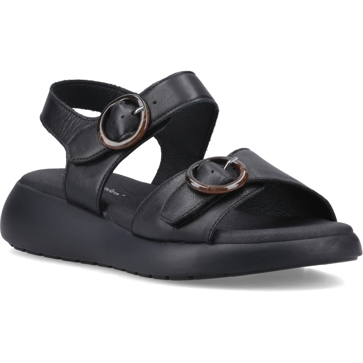 Hush Puppies Womens Alison Buckle Sandal Black