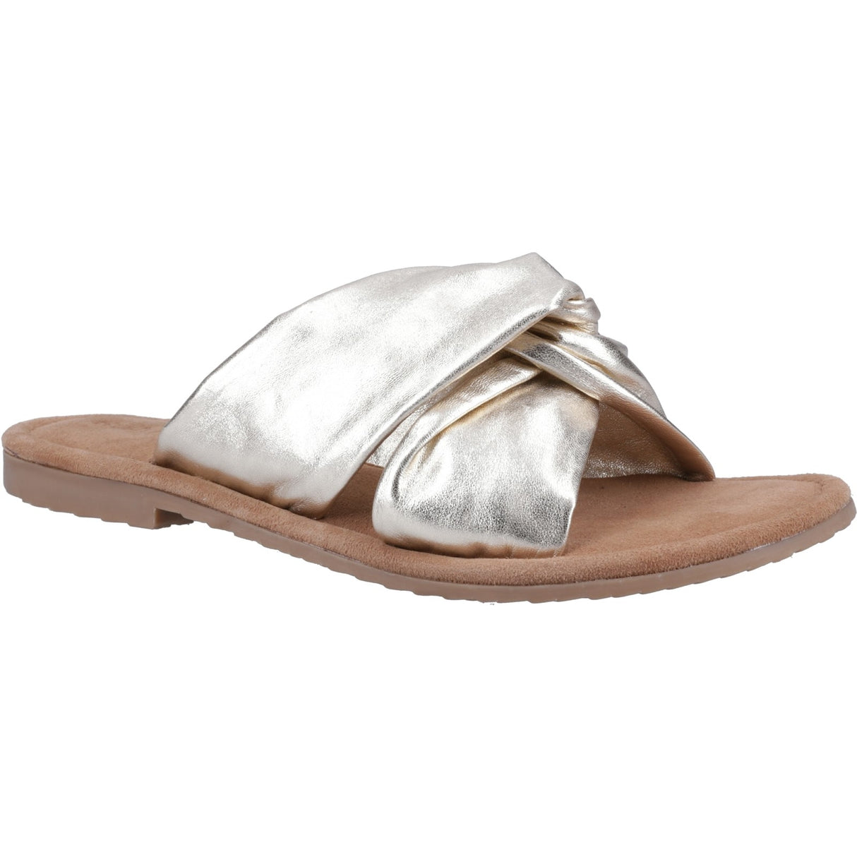 Hush Puppies Womens Amy Wide Fit Sandal Gold
