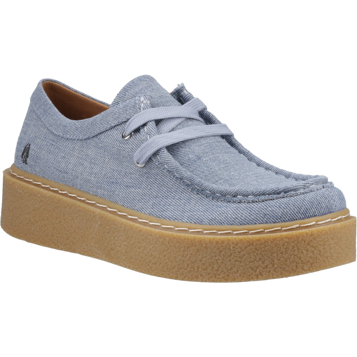 Hush Puppies Womens Bridie Textile Mocc Toe Denim
