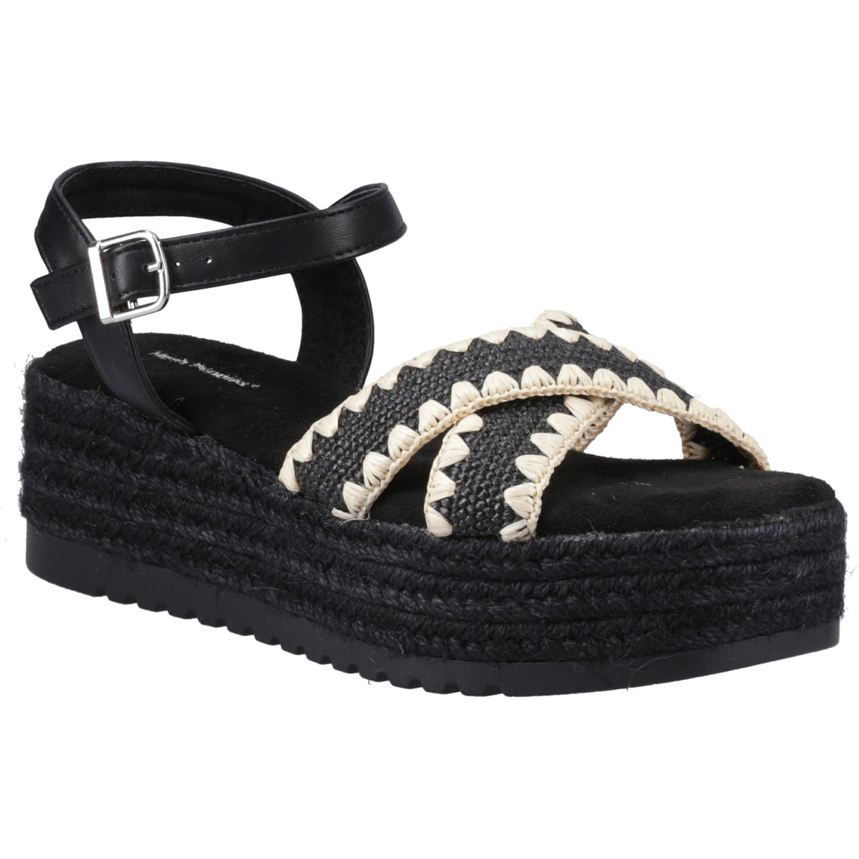 Hush Puppies Womens Jemma Espadrille Sandal Black