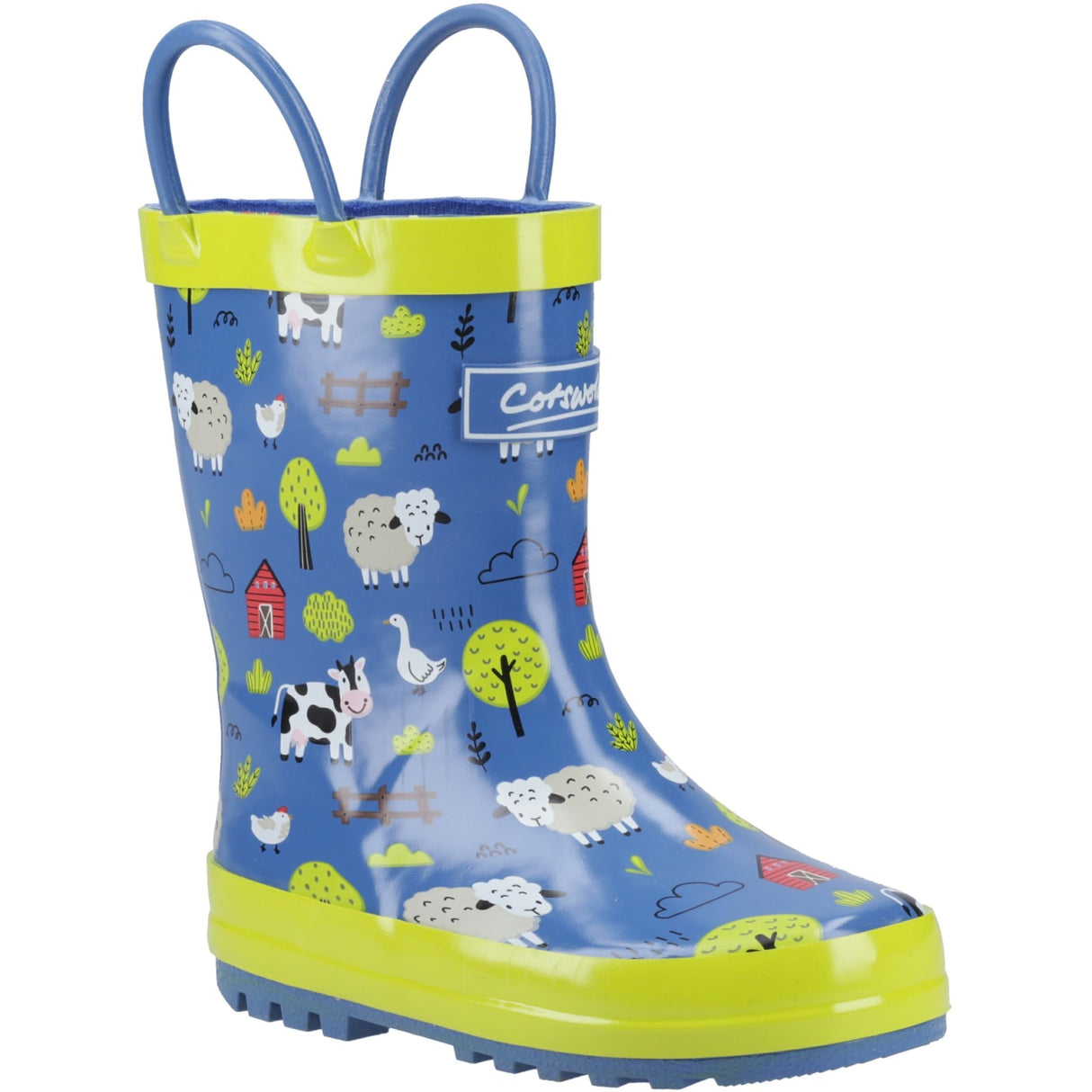 Cotswold Infant Kids Puddle Waterproof Pull On Boot Farm