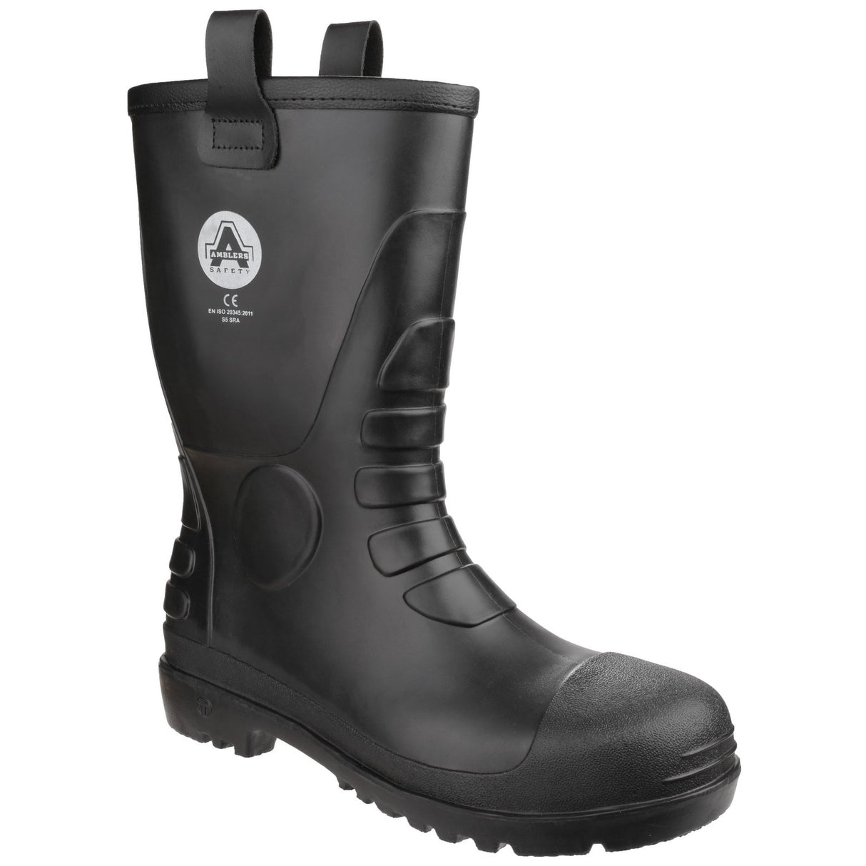 Amblers Safety Unisex FS90 Waterproof PVC Pull on Safety Rigger Boot Black